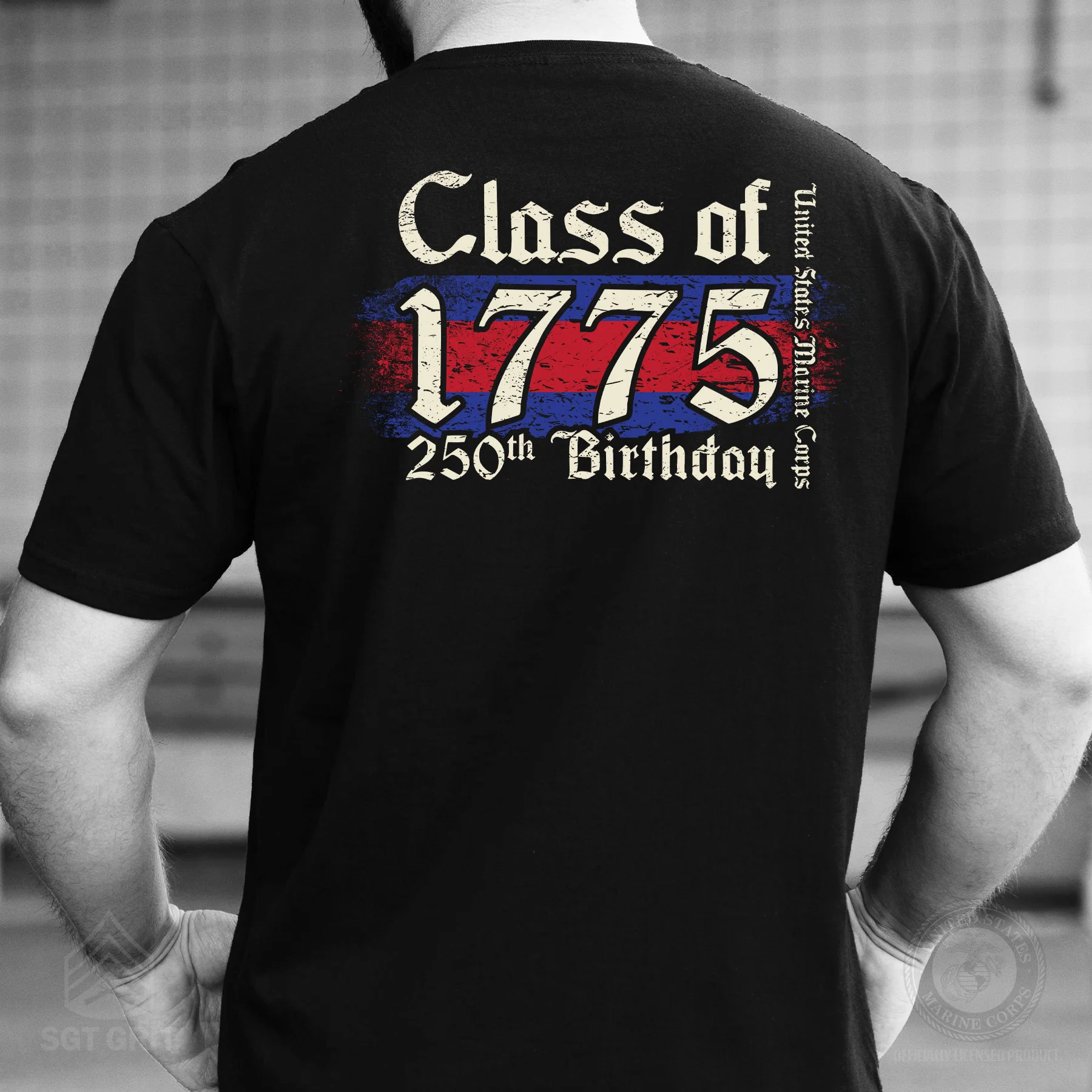 USMC 250th Birthday Class of 1775 T-Shirt- Back Design - Image 2