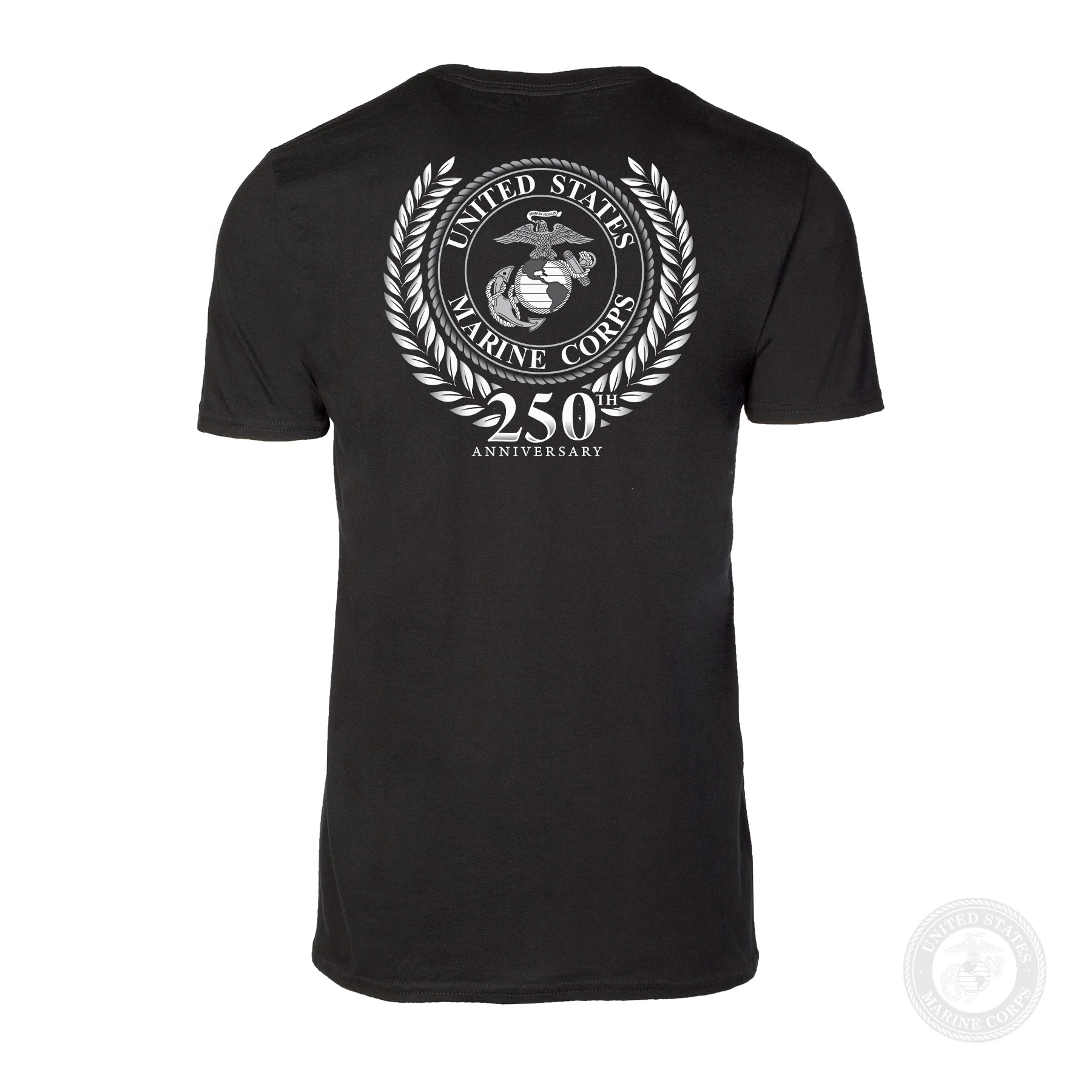 USMC 250th Anniversary Grayscale T-shirt- Back Design - Image 4