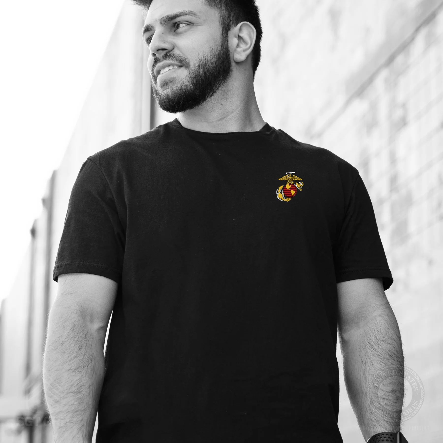 Exclusive Marine Corps T-shirt Customized by Rank- Back Design - Image 3