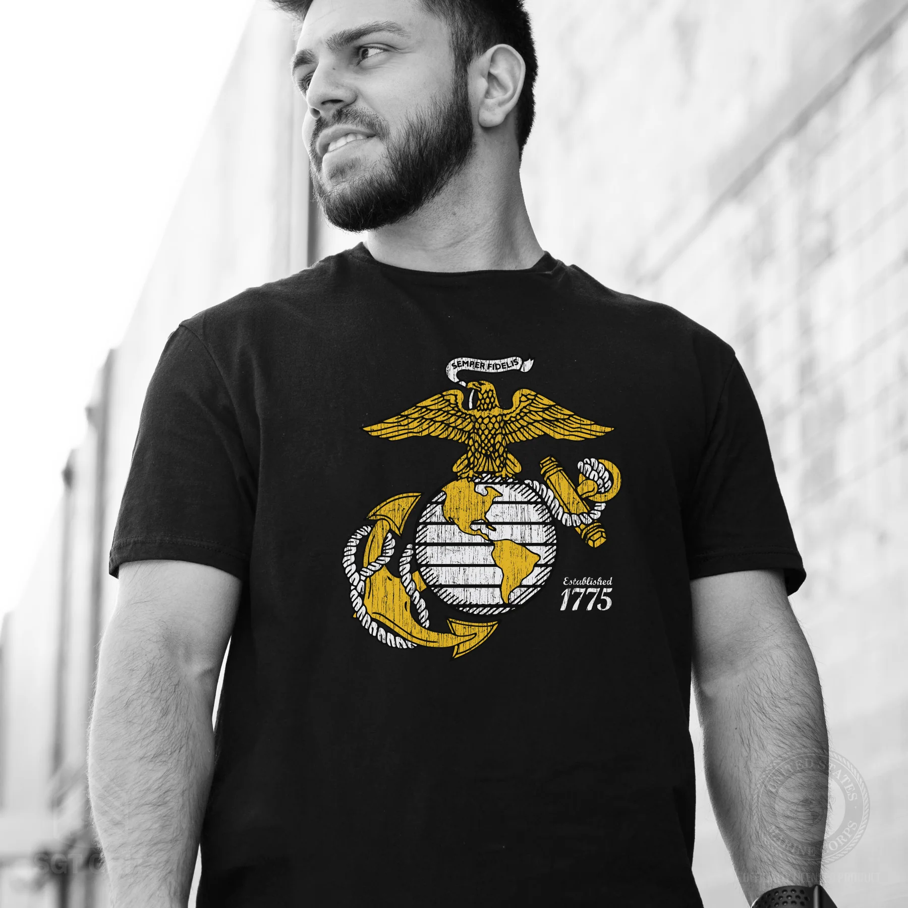 Gold Eagle, Globe, and Anchor T-Shirt - Image 5