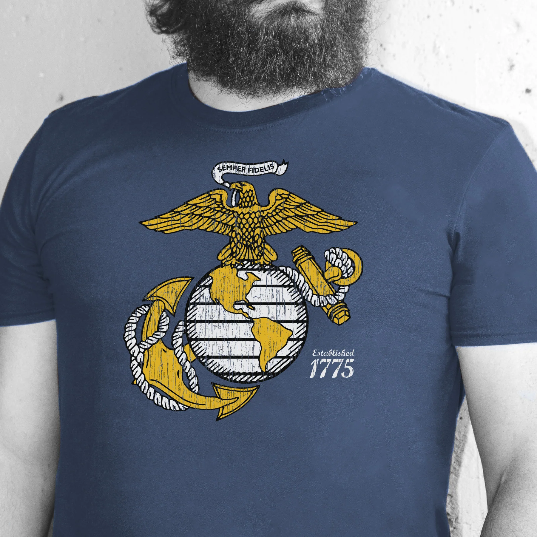 Gold Eagle, Globe, and Anchor T-Shirt - Image 7