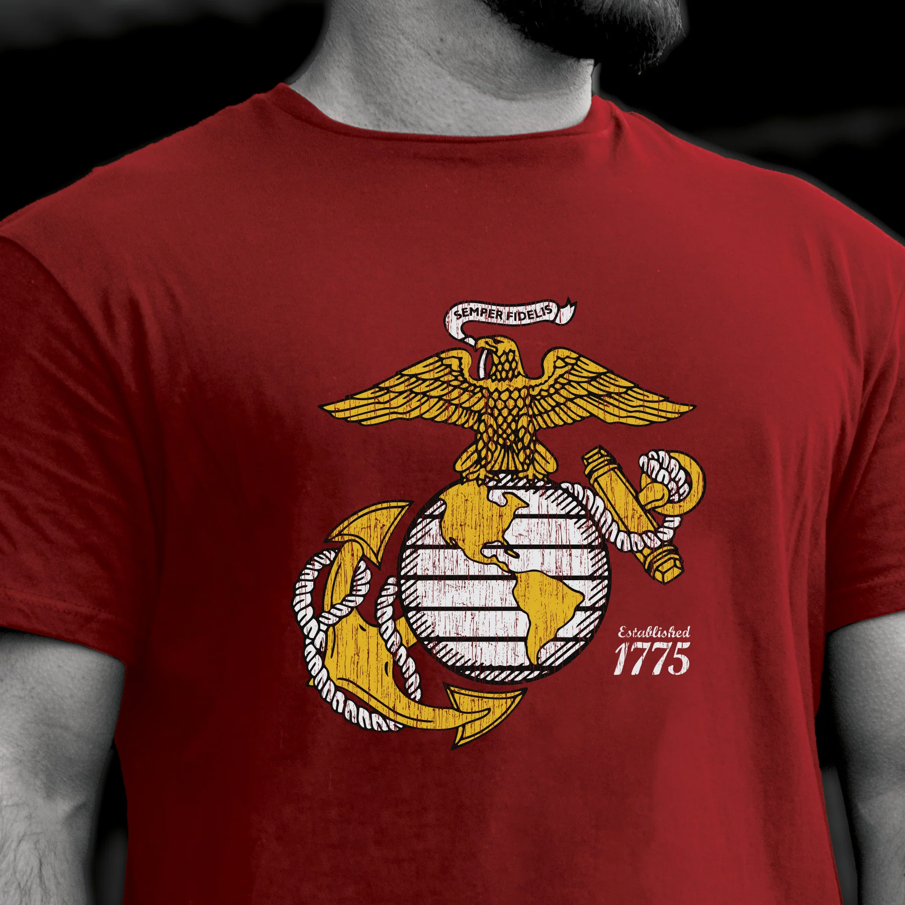 Gold Eagle, Globe, and Anchor T-Shirt - Image 9