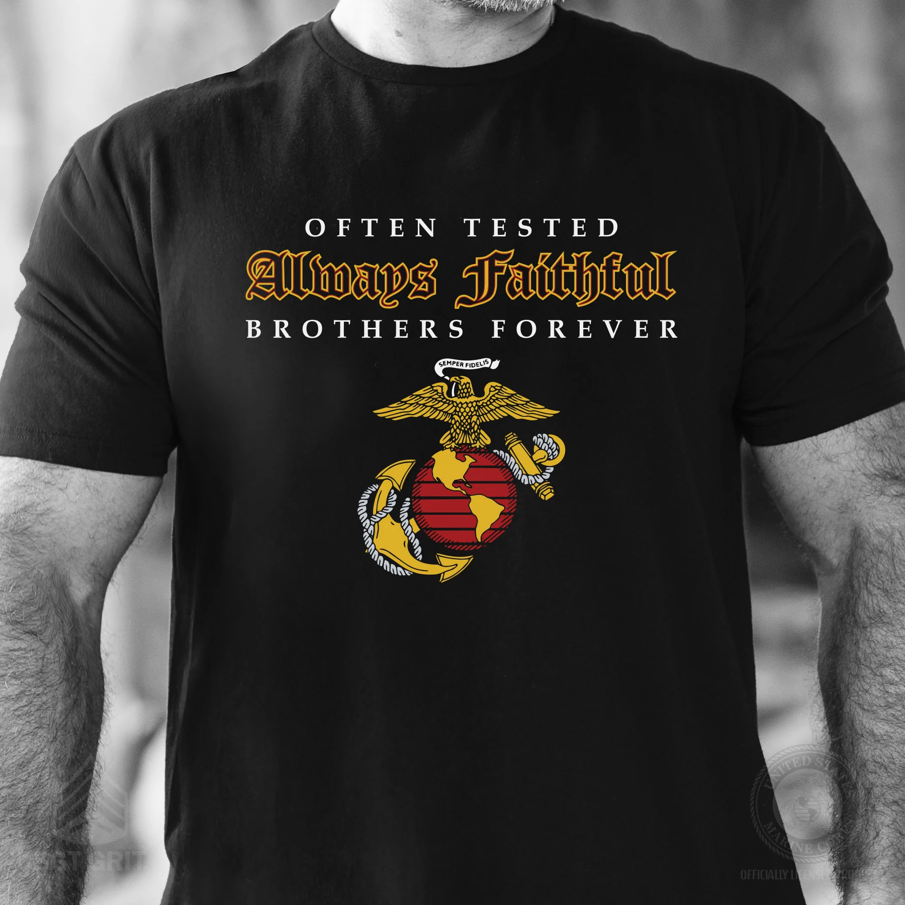 USMC Always Faithful EGA T-Shirt - Image 2