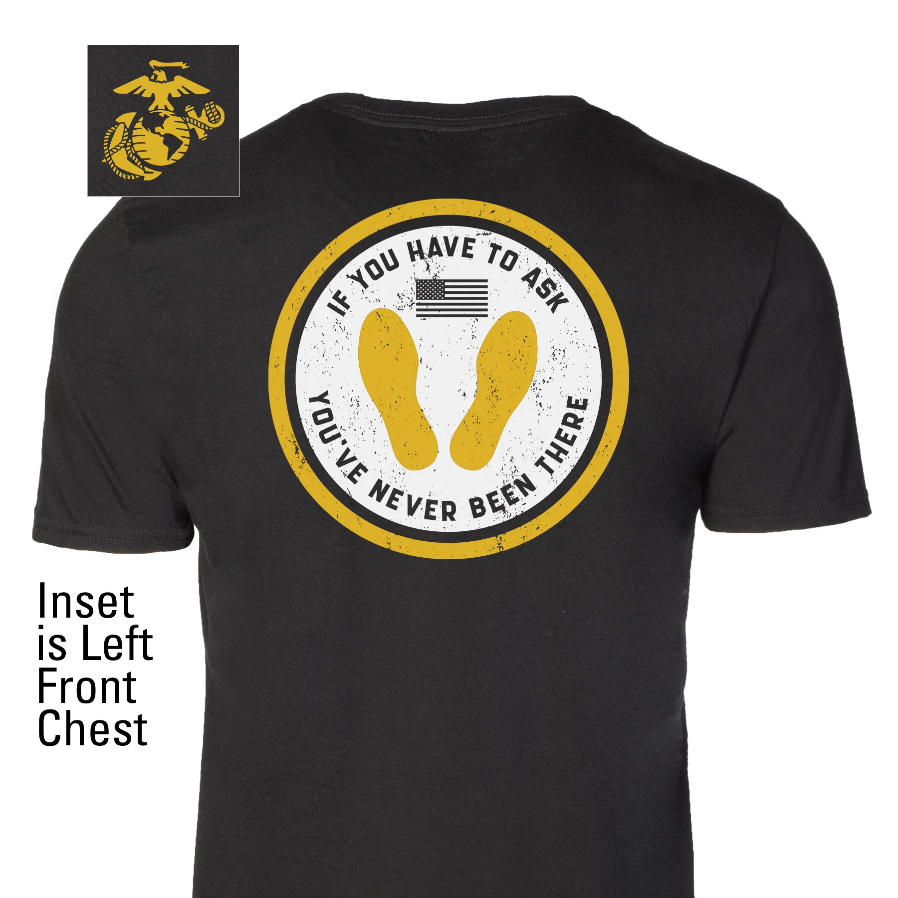 USMC If You Have To Ask T-Shirt- Back Design