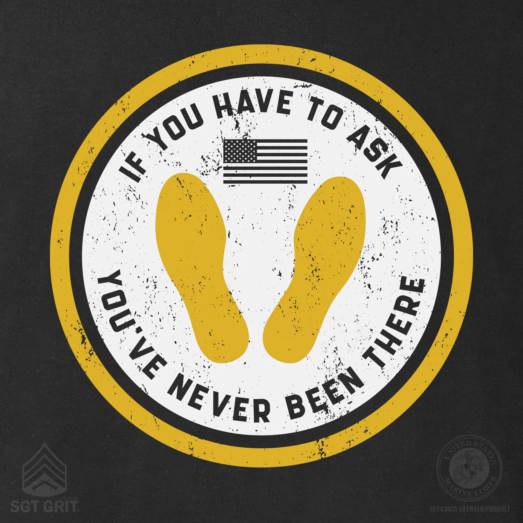 USMC If You Have To Ask T-Shirt- Back Design - Image 6