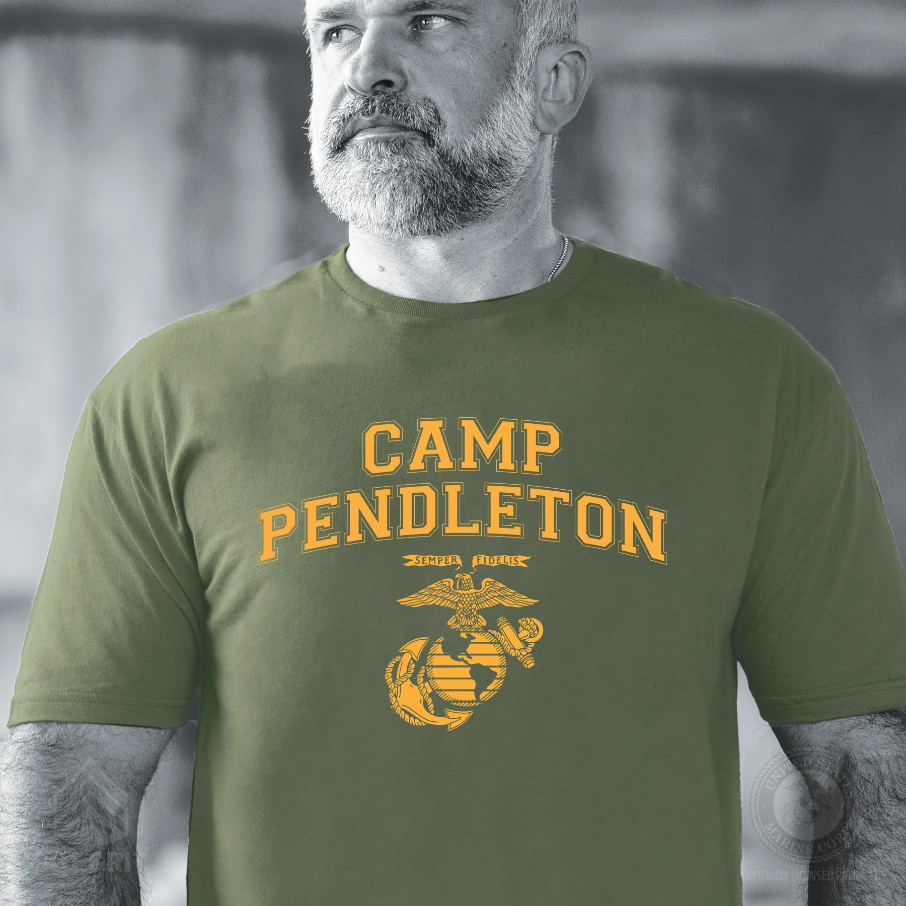 Marine Corps Base Collegiate EGA T-Shirt - Image 11