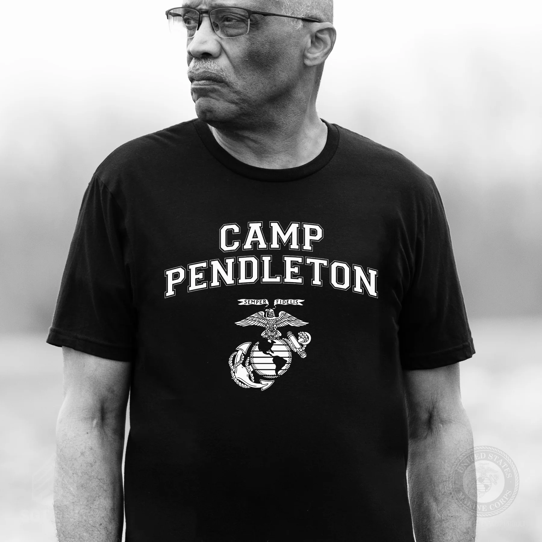 Marine Corps Base Collegiate EGA T-Shirt - Image 2