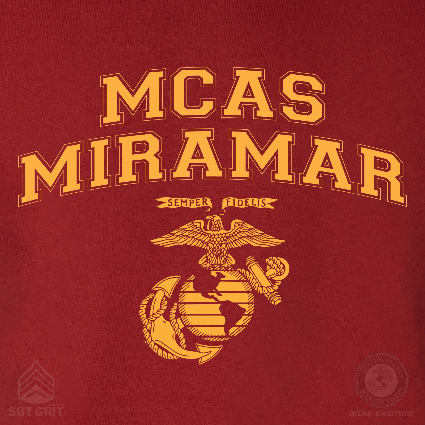 Marine Corps Base Collegiate EGA T-Shirt - Image 37