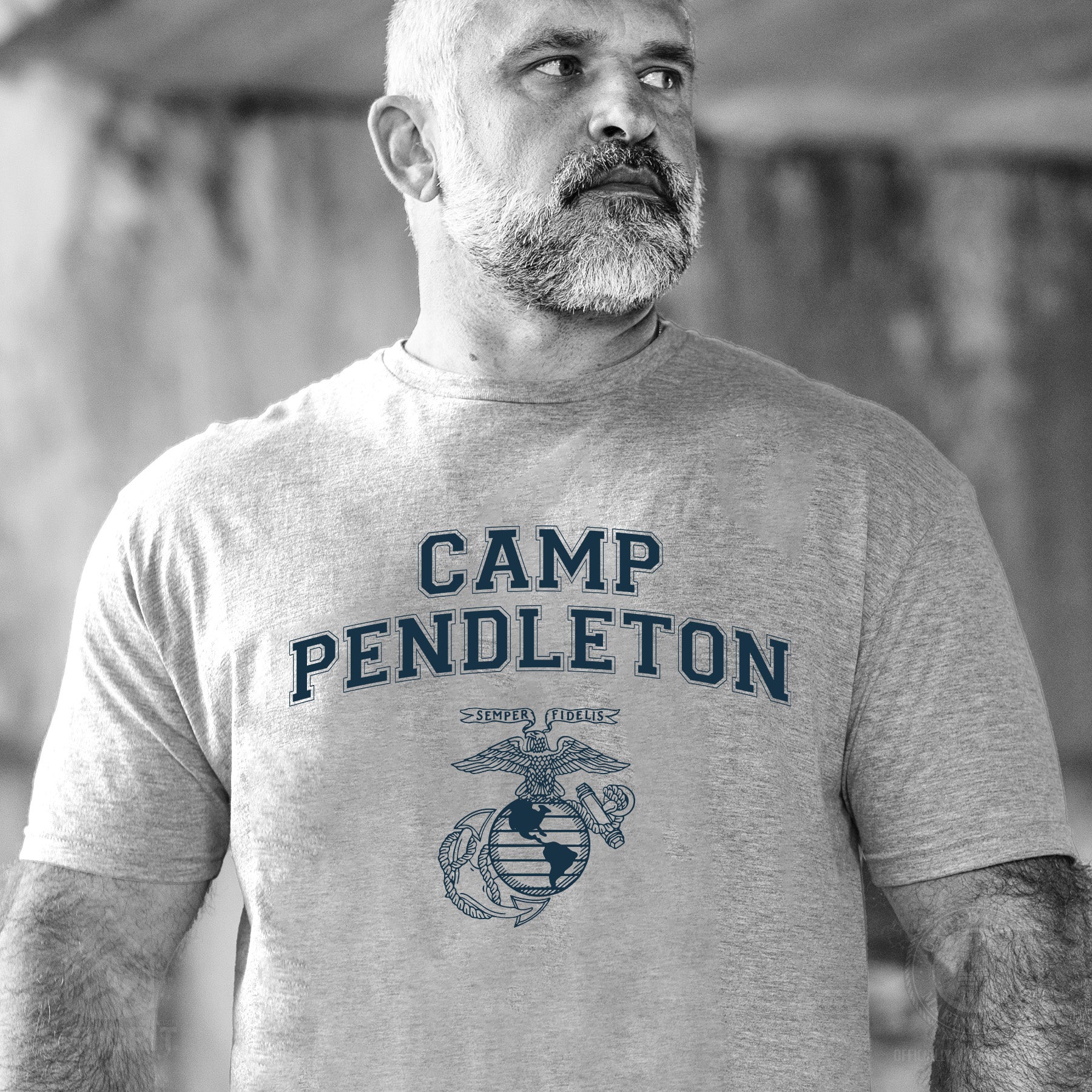 Marine Corps Base Collegiate EGA T-Shirt - Image 6