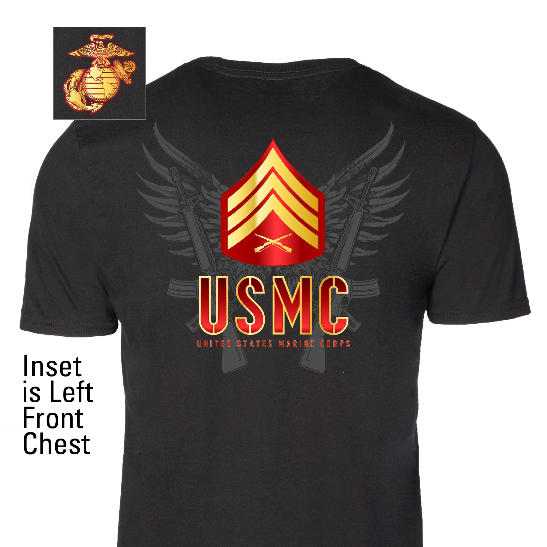 Personalized USMC Rank T-Shirt