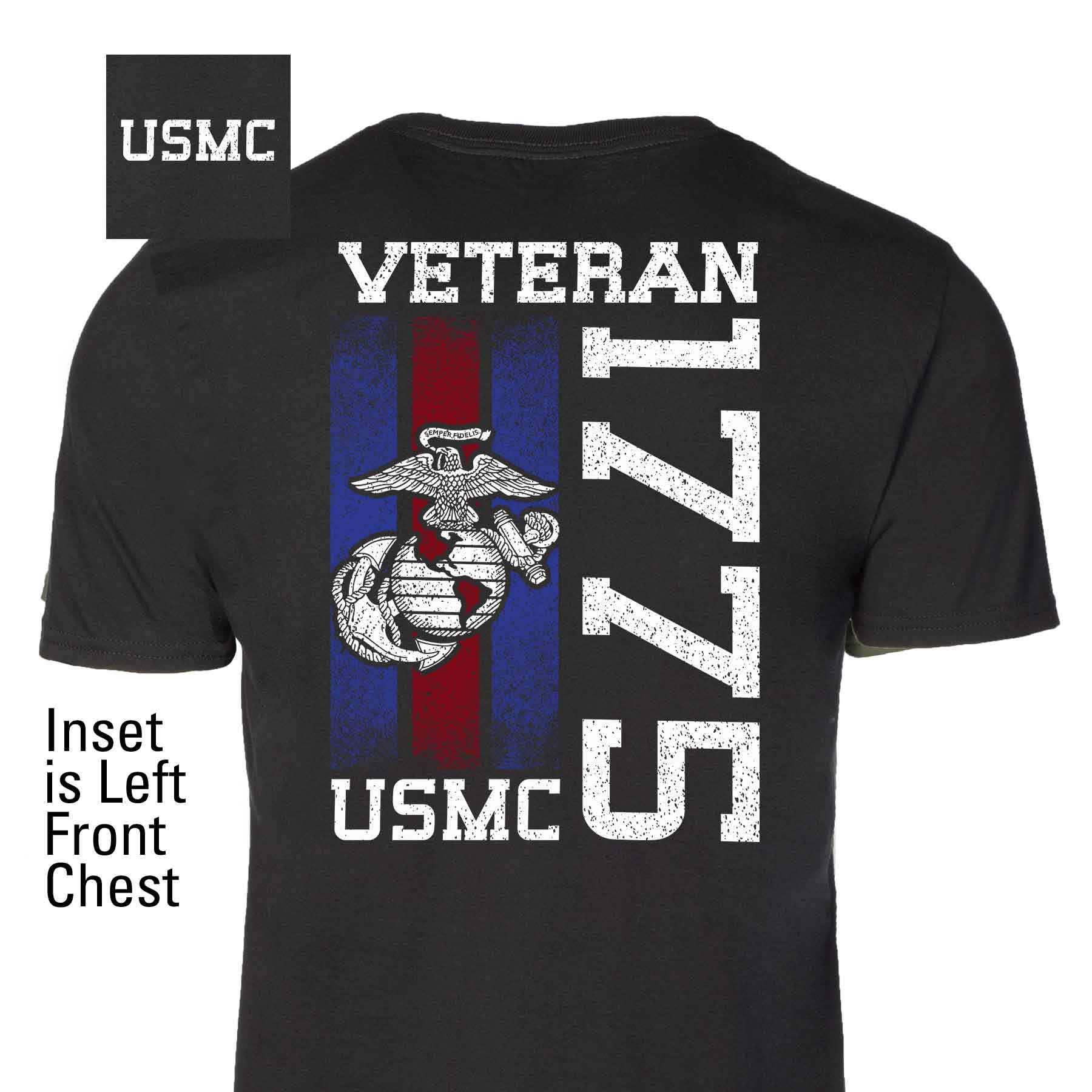 USMC Blood Stripe Veteran T-Shirt