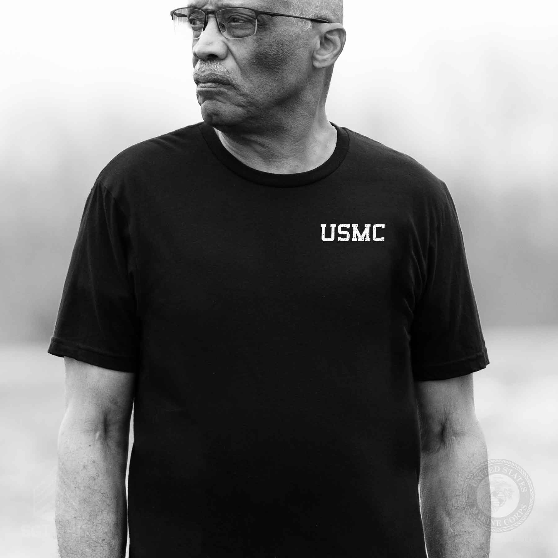 USMC Blood Stripe Veteran T-Shirt - Image 3