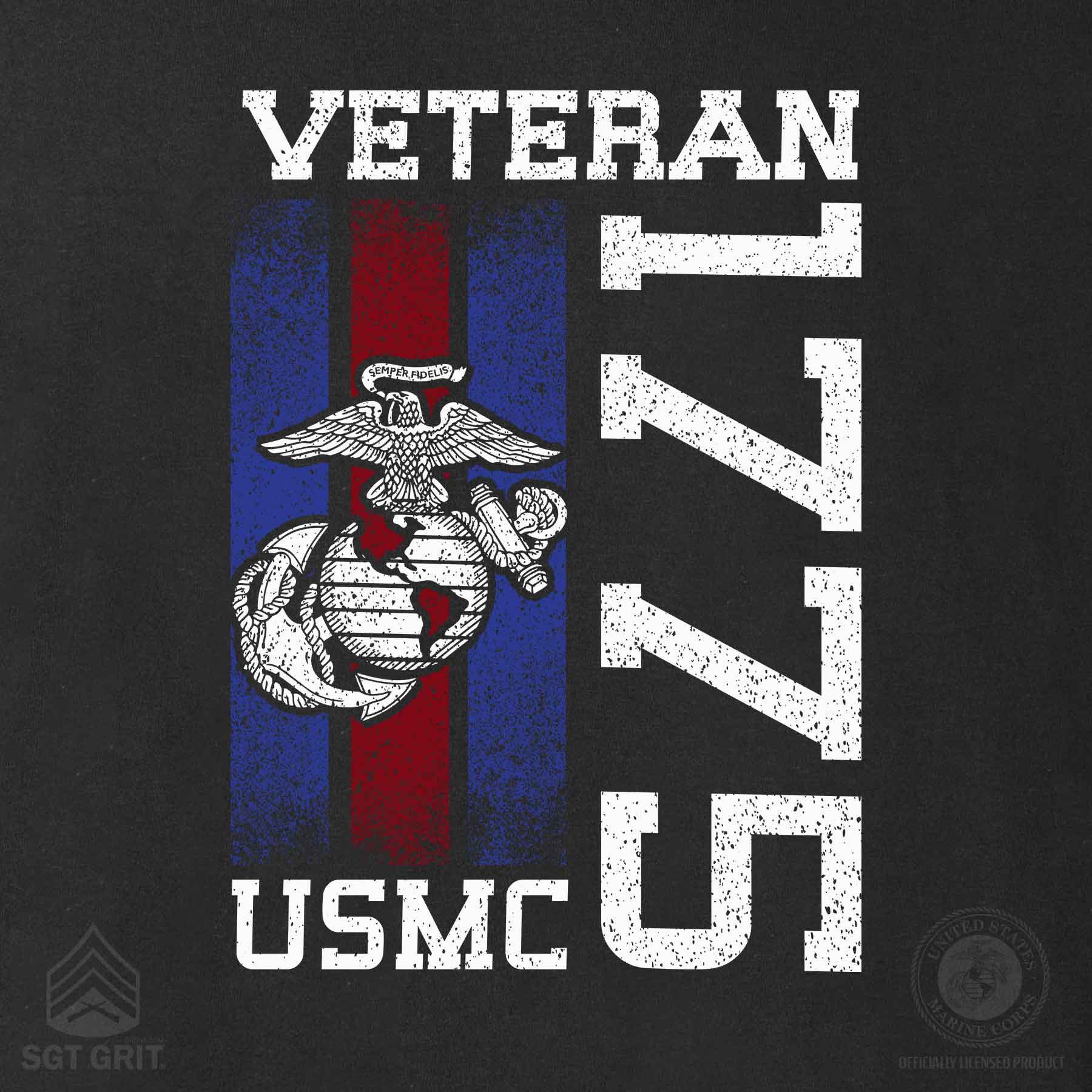 USMC Blood Stripe Veteran T-Shirt - Image 4