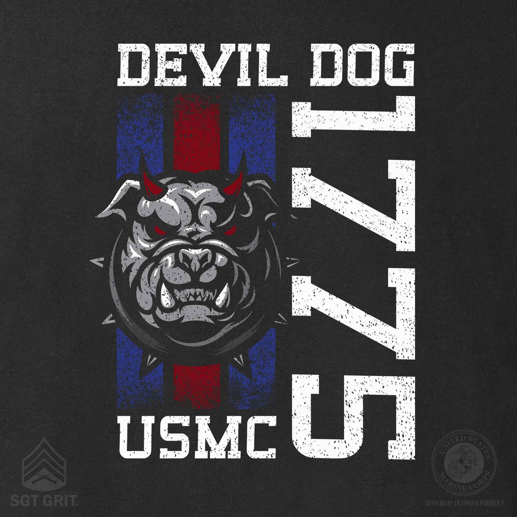 USMC Blood Stripe Devil Dog T-Shirt - Image 4