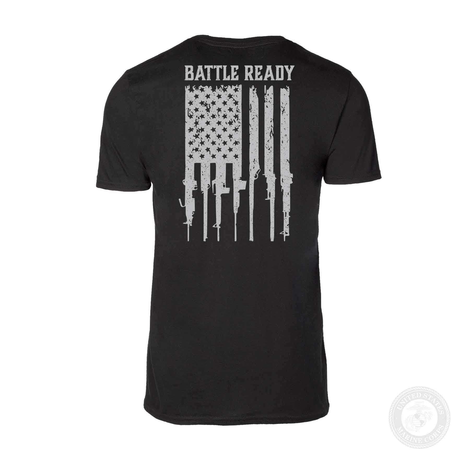 Battle Ready Flag T-Shirt -Back Design - Image 11