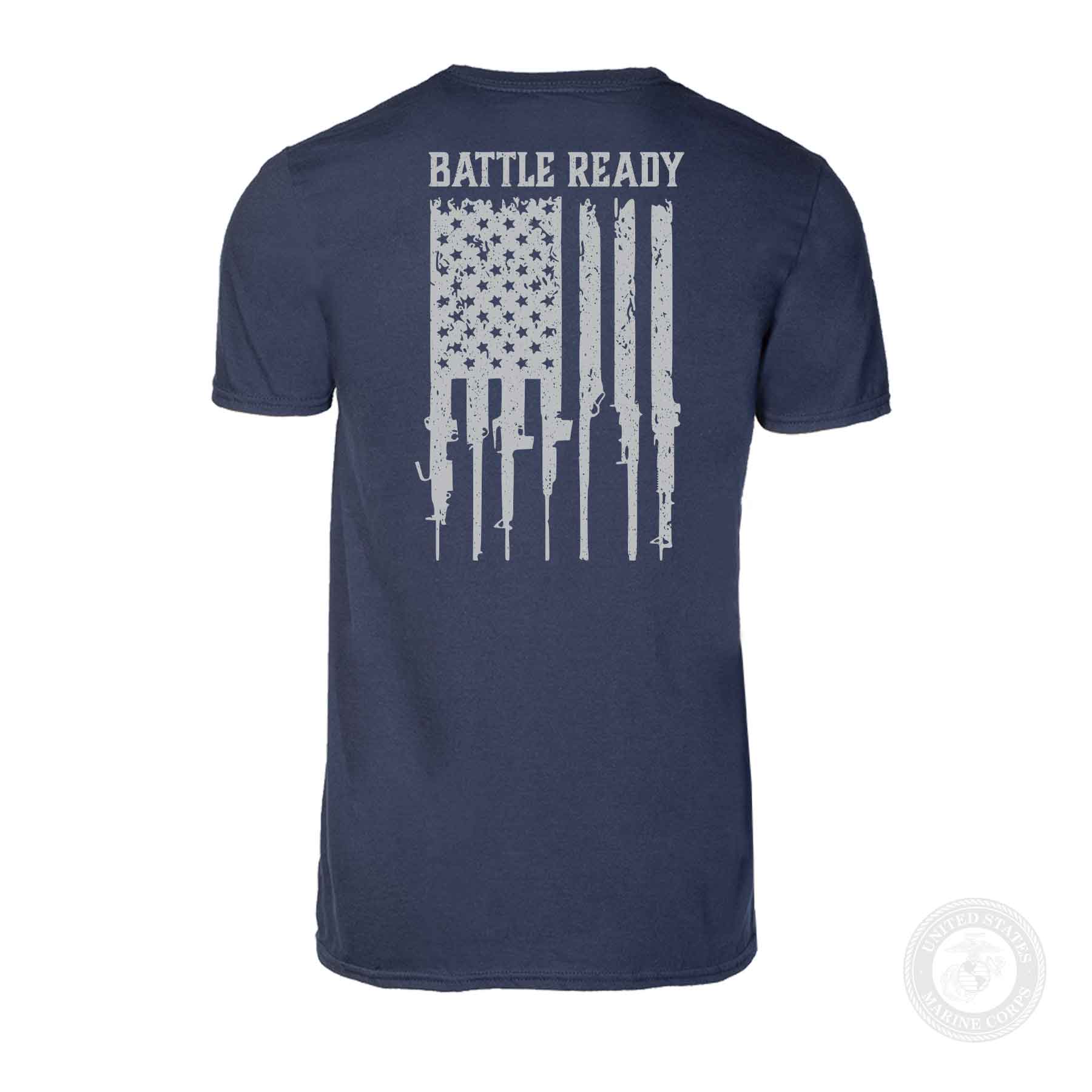 Battle Ready Flag T-Shirt -Back Design - Image 13