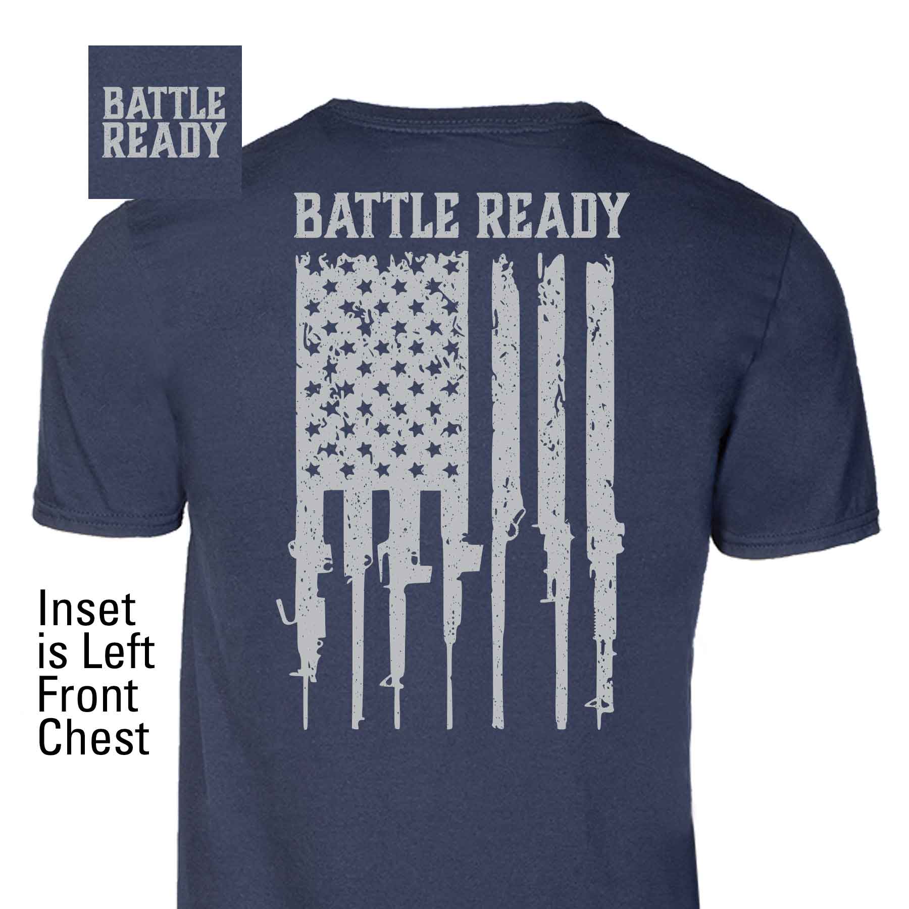 Battle Ready Flag T-Shirt -Back Design - Image 2
