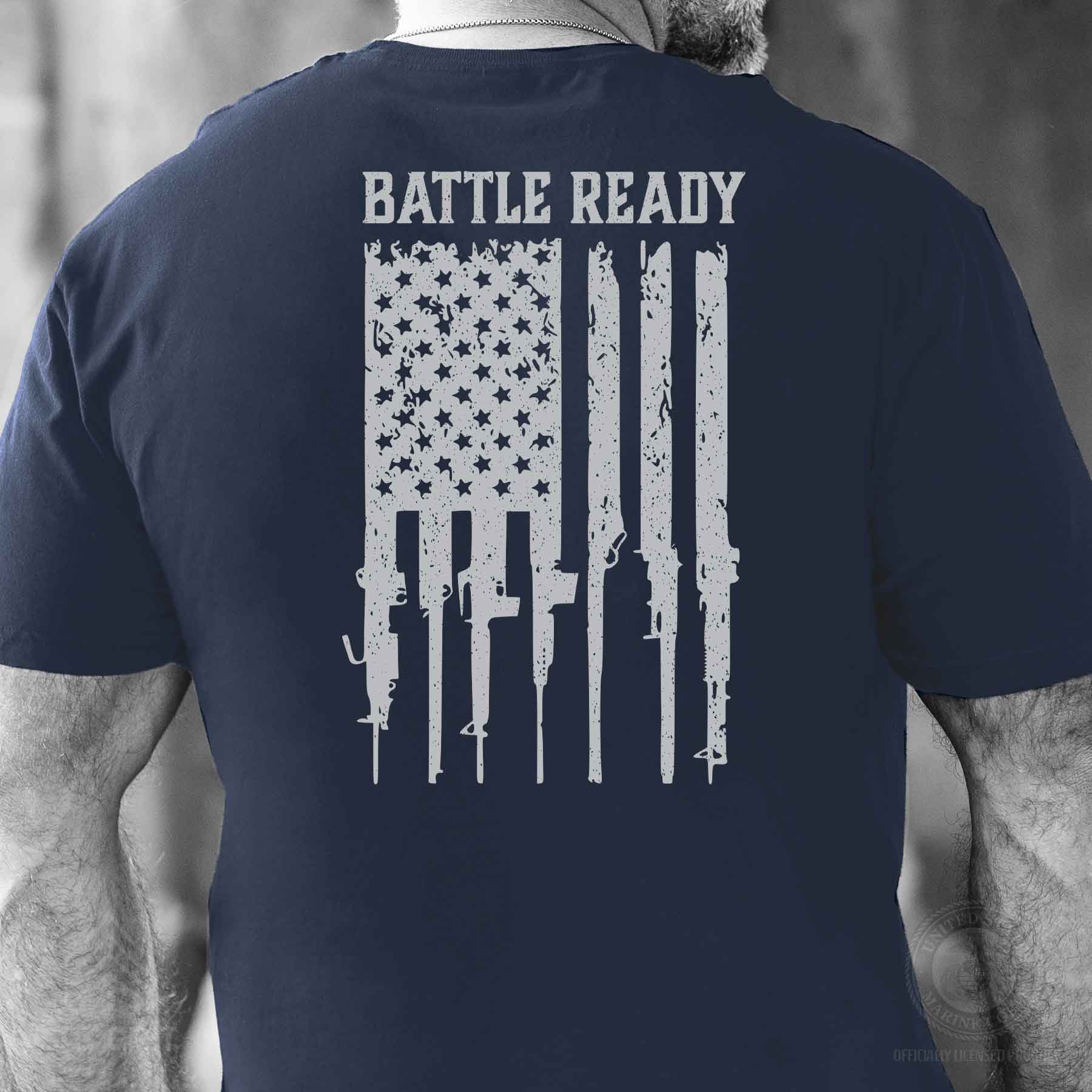 Battle Ready Flag T-Shirt -Back Design - Image 4