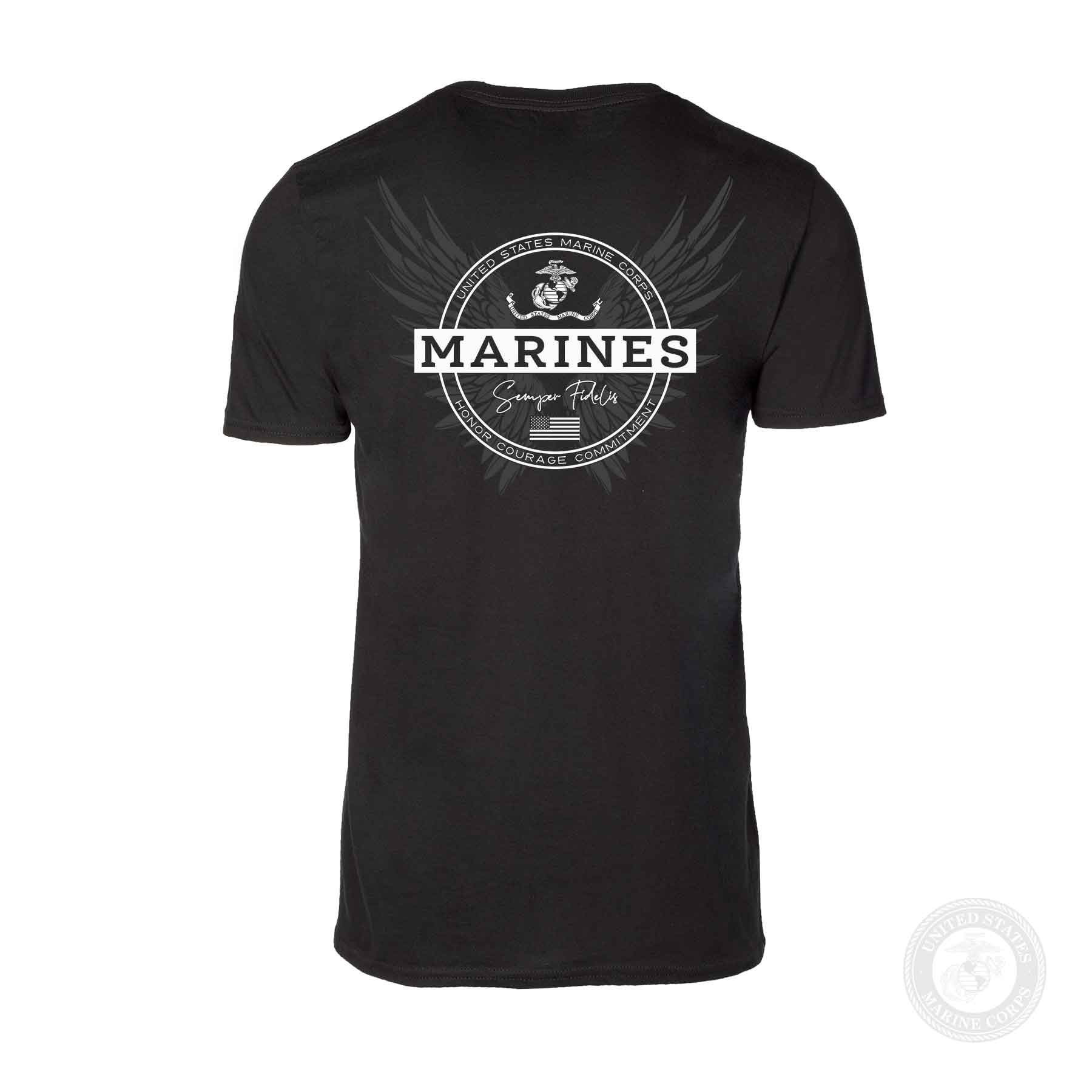 USMC Honor Courage Commitment T-Shirt - Image 6