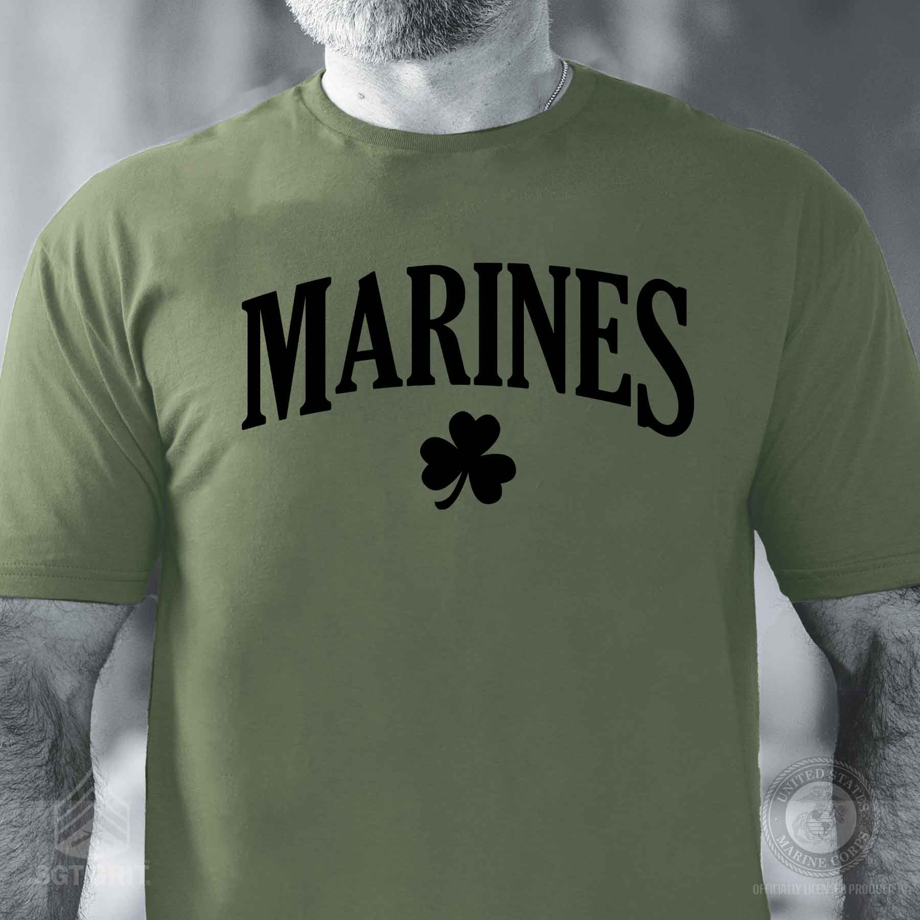 USMC Marines Shamrock T-Shirt - Image 2