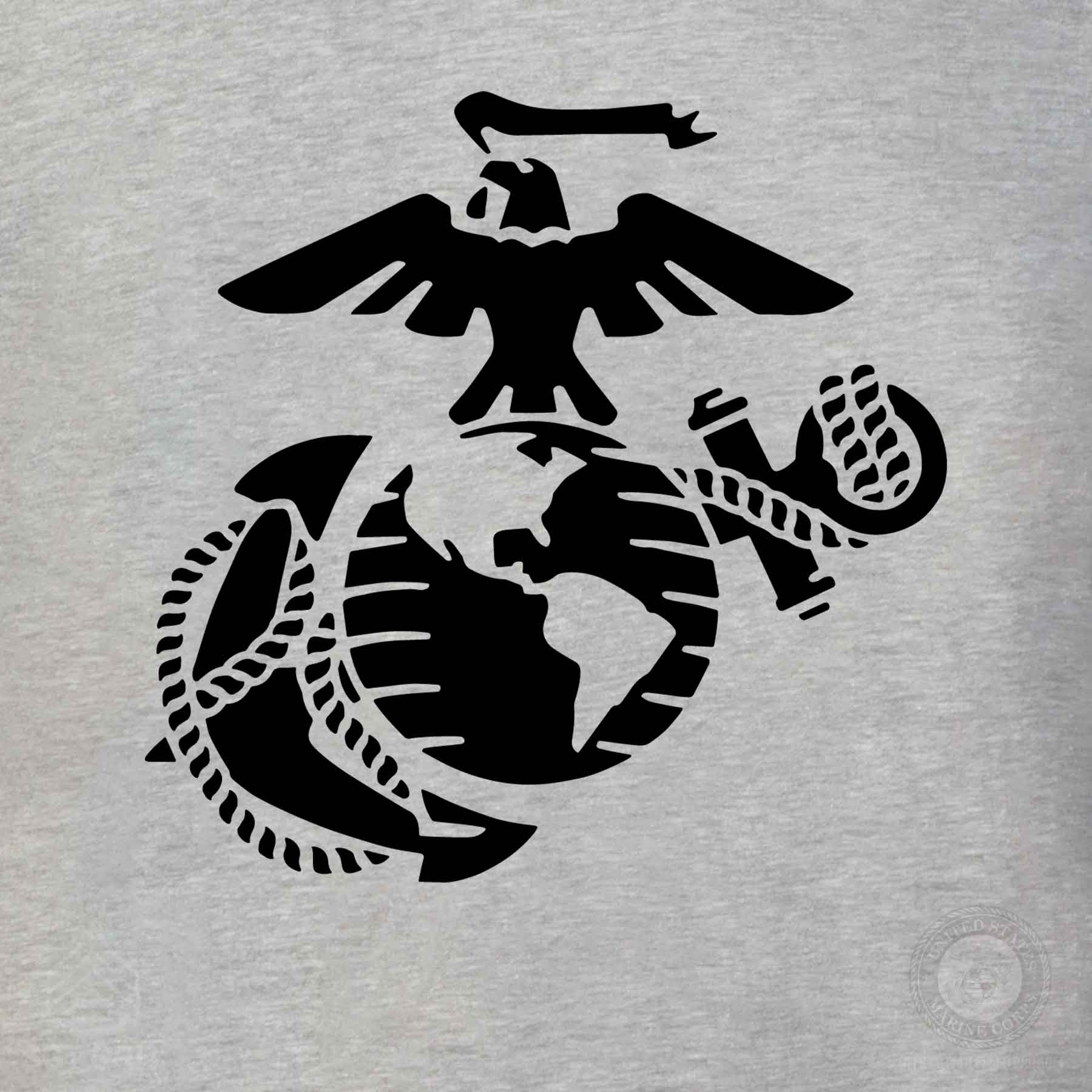 USMC Bootcamp Hexagon Back Design T-Shirt – Grey - Image 8