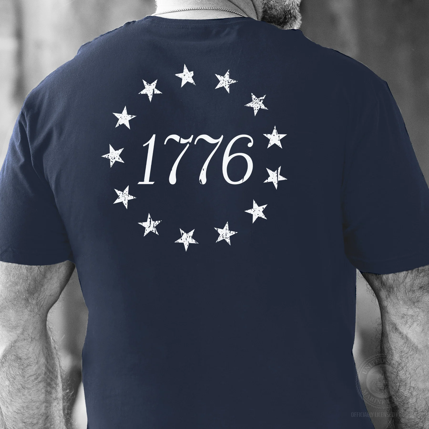 1776 Betsy Ross Flag T-Shirt - Back Design - Image 11