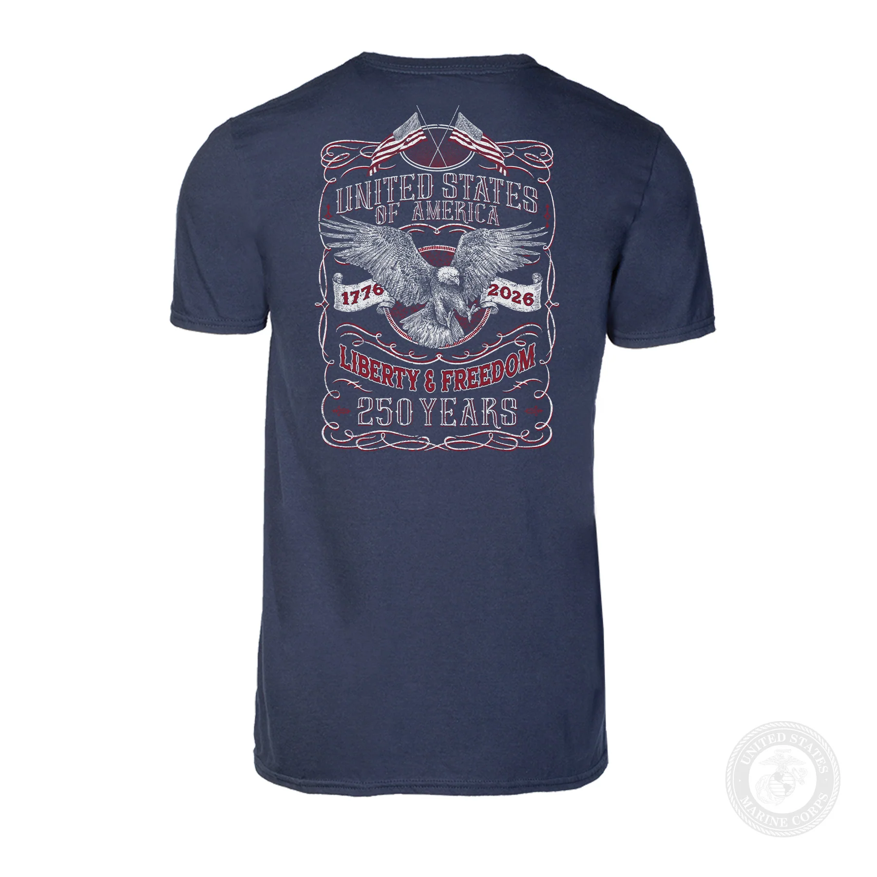 250 Years of Liberty & Freedom T-Shirt - Back Design - Image 7