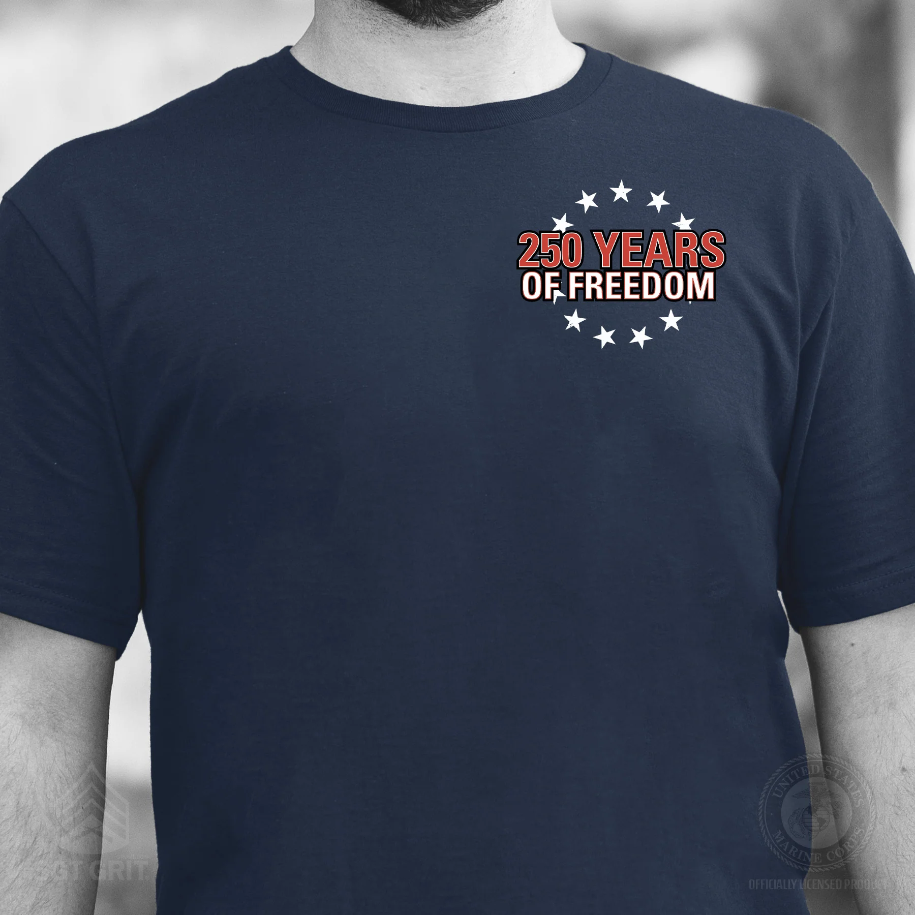 Cheers to 250 Years of Freedom T-Shirt - Back Design - Image 6