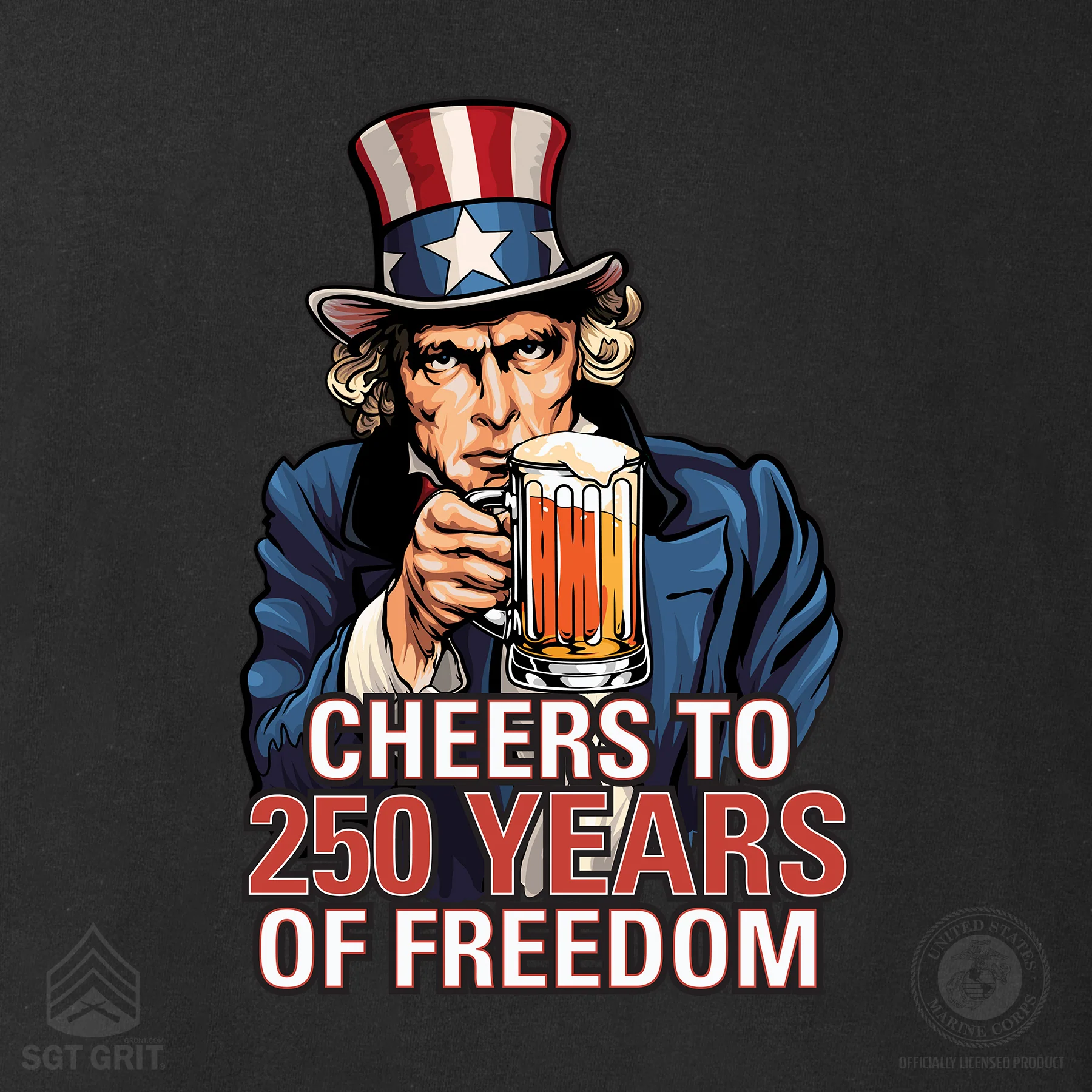 Cheers to 250 Years of Freedom T-Shirt - Image 8