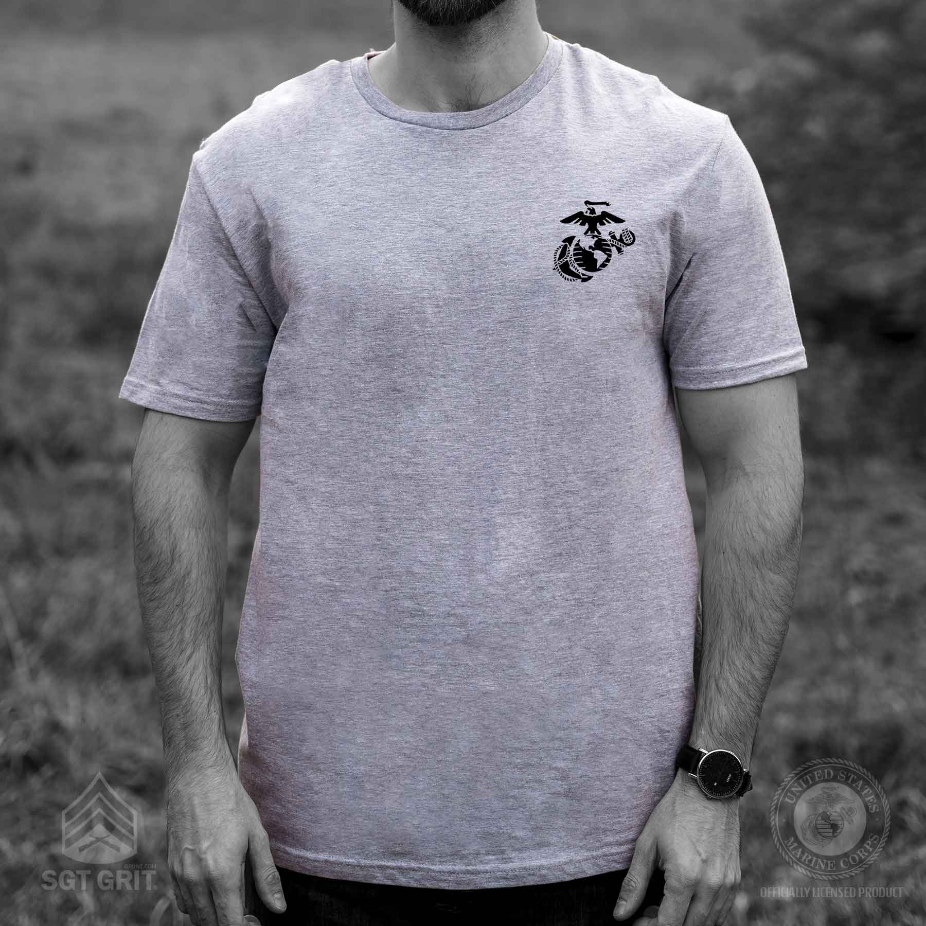 Vintage Marine Back With Left Chest T-shirt - Image 2