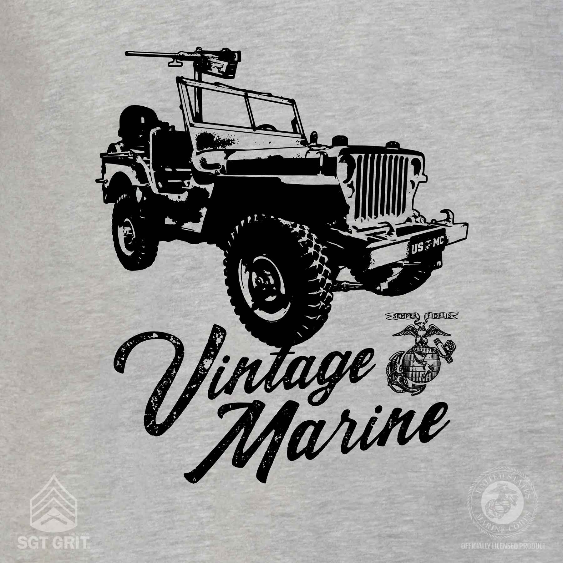 Vintage Marine Back With Left Chest T-shirt - Image 7