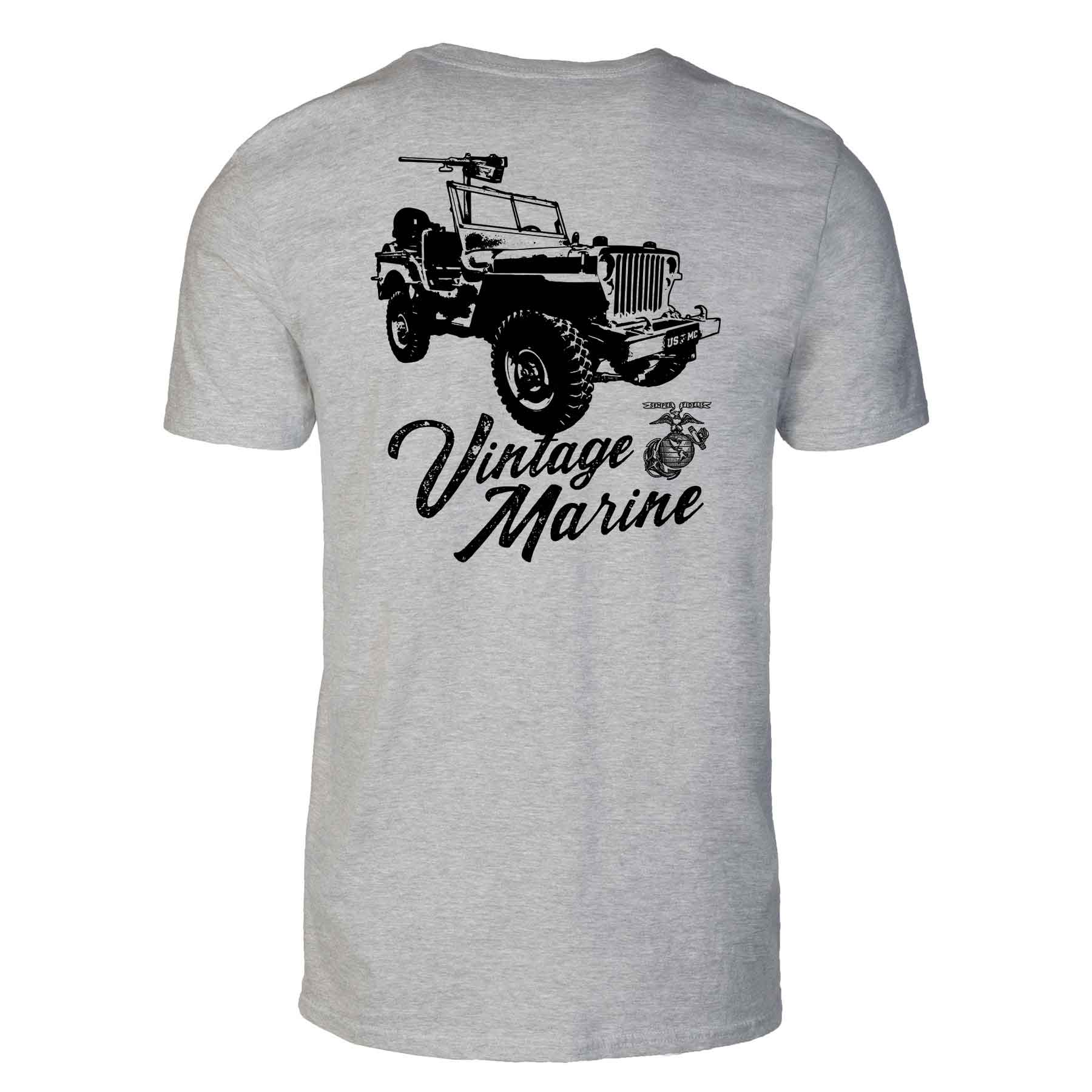Vintage Marine Back With Left Chest T-shirt - Image 8