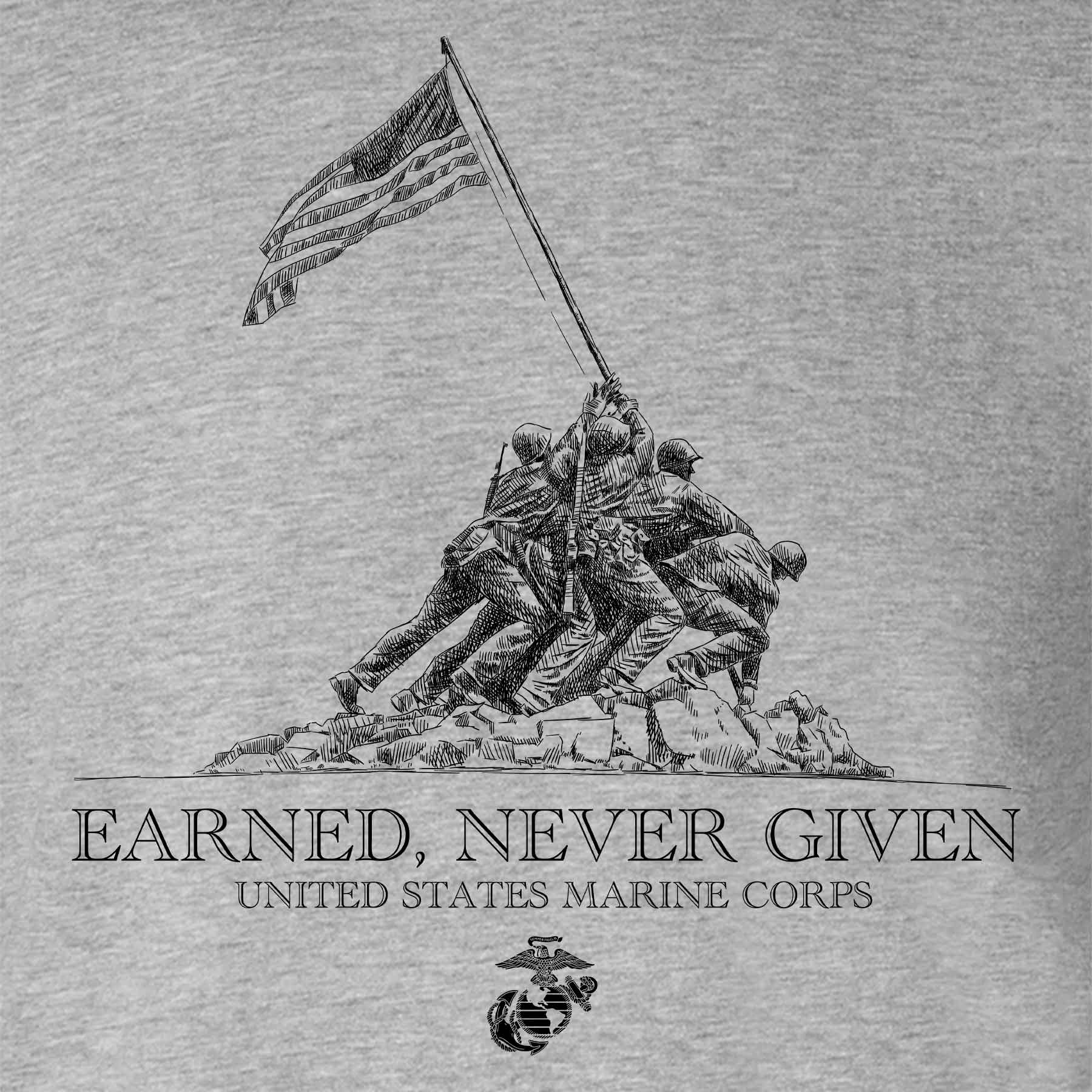 USMC Earned Never Given T-shirt - Image 8