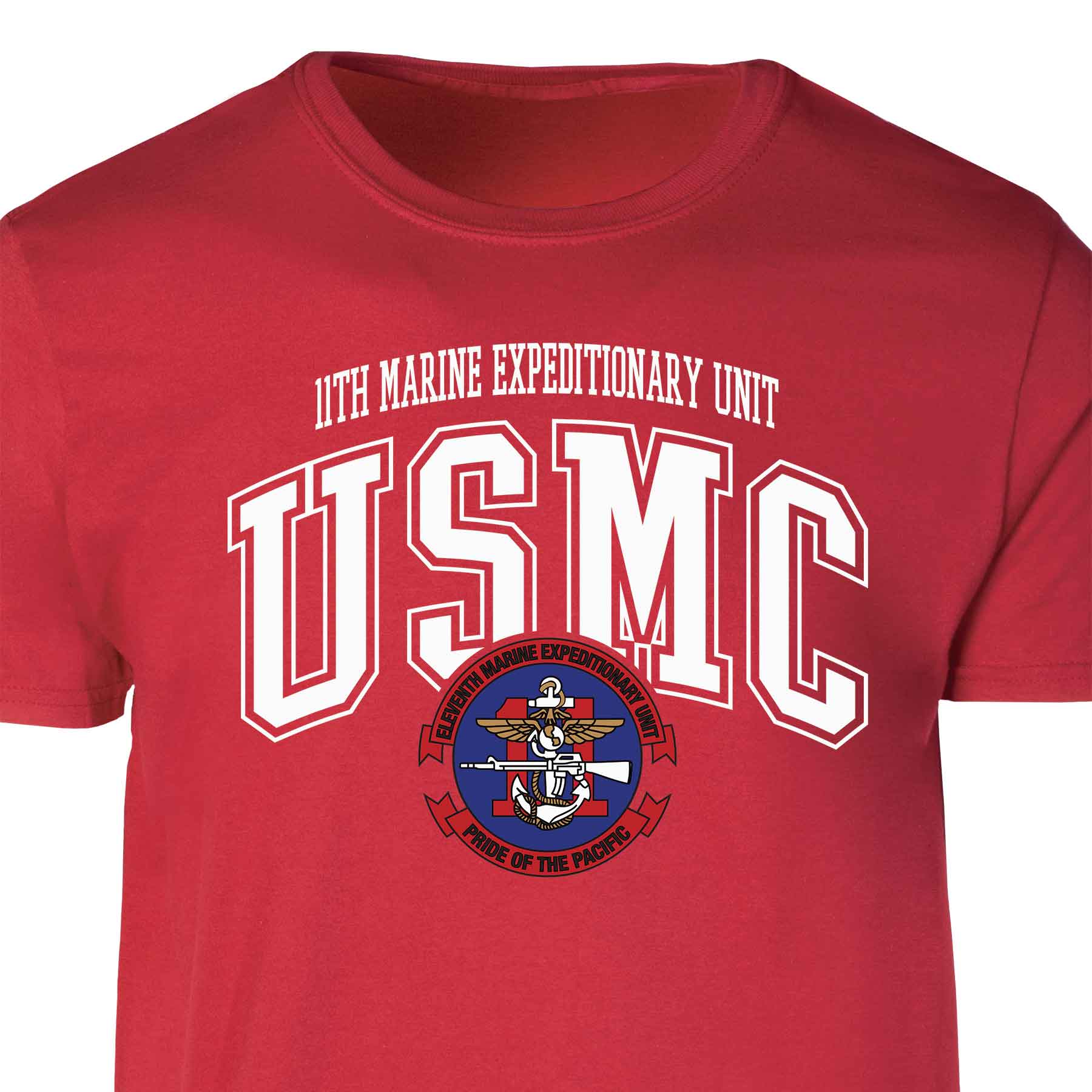 11th MEU Pride Of The Pacific Arched Patch Graphic T-shirt - Image 3