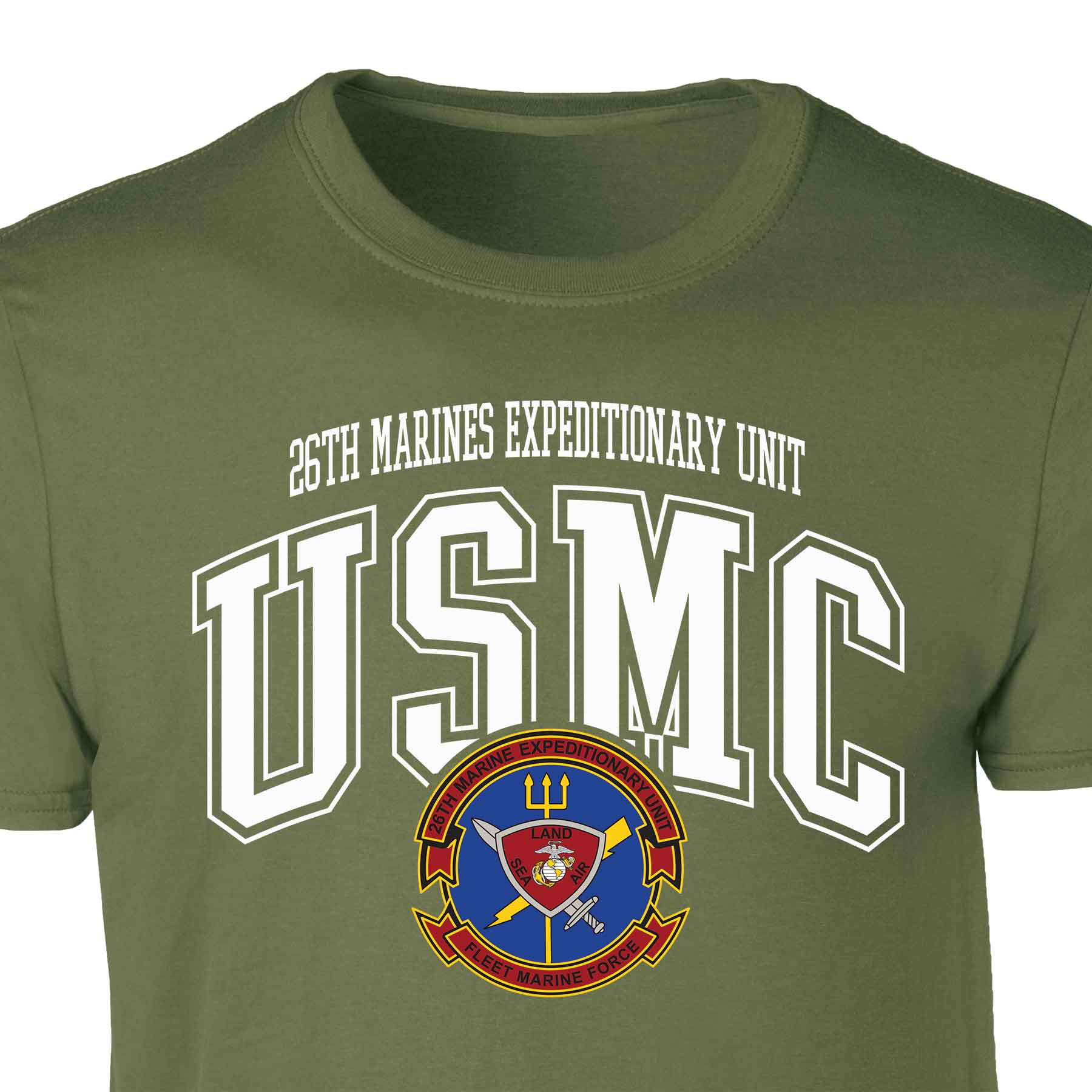 26th Marines Expeditionary Arched Patch Graphic T-shirt