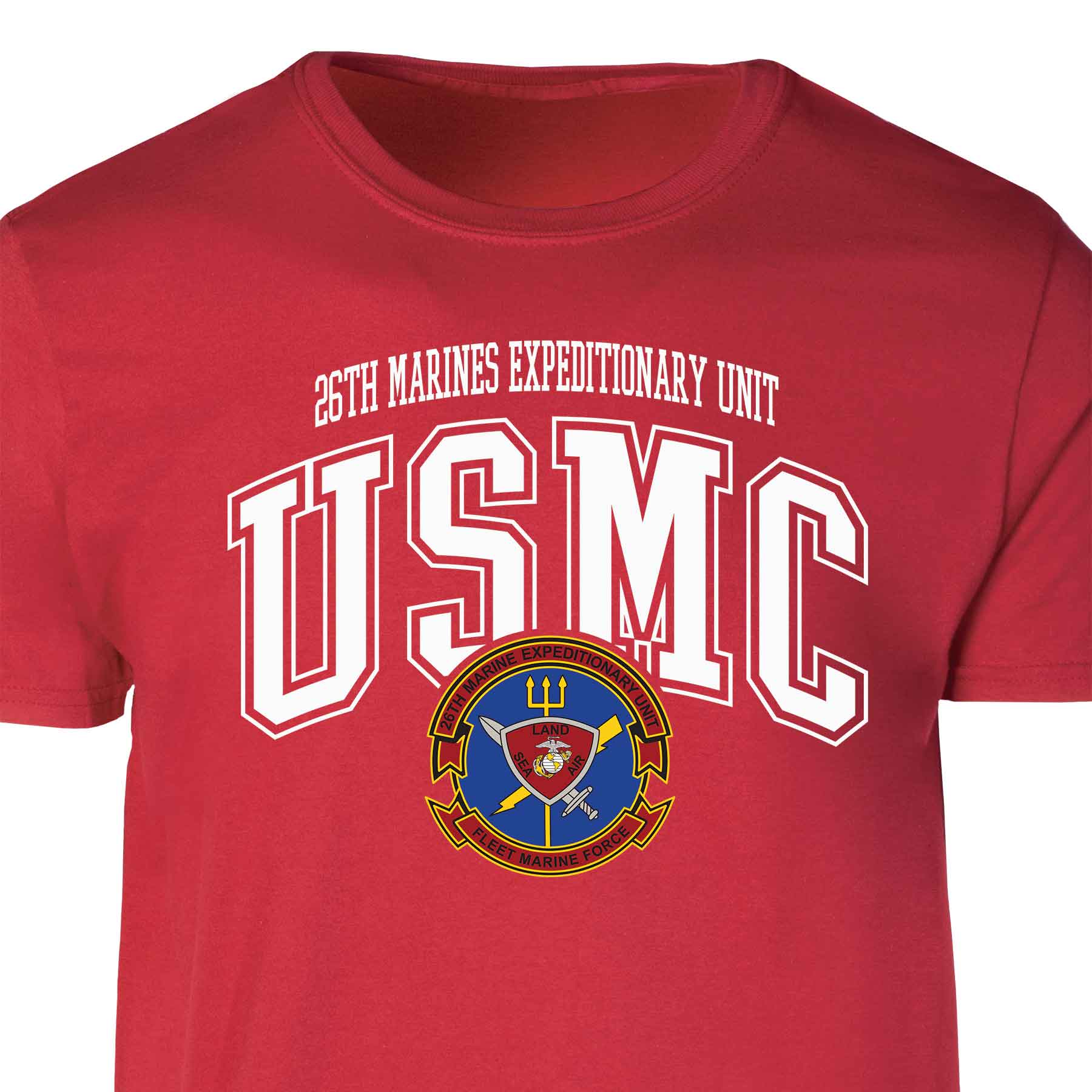26th Marines Expeditionary Arched Patch Graphic T-shirt - Image 2