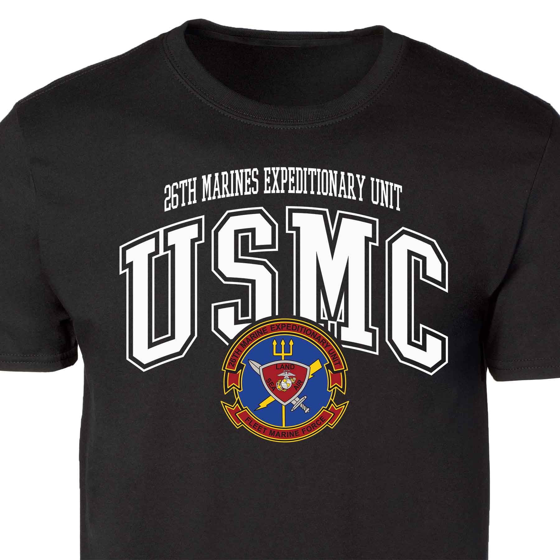 26th Marines Expeditionary Arched Patch Graphic T-shirt - Image 3