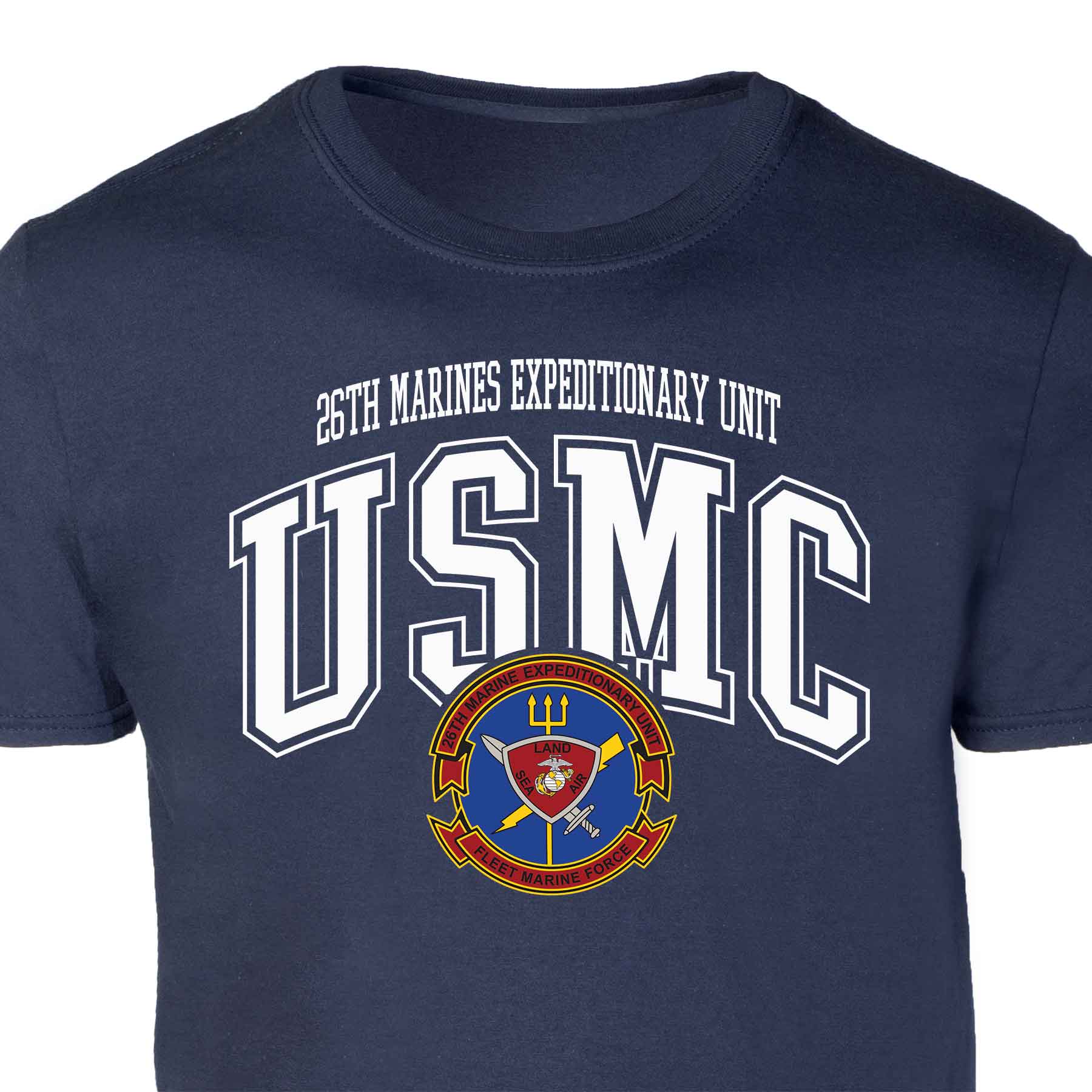 26th Marines Expeditionary Arched Patch Graphic T-shirt - Image 5