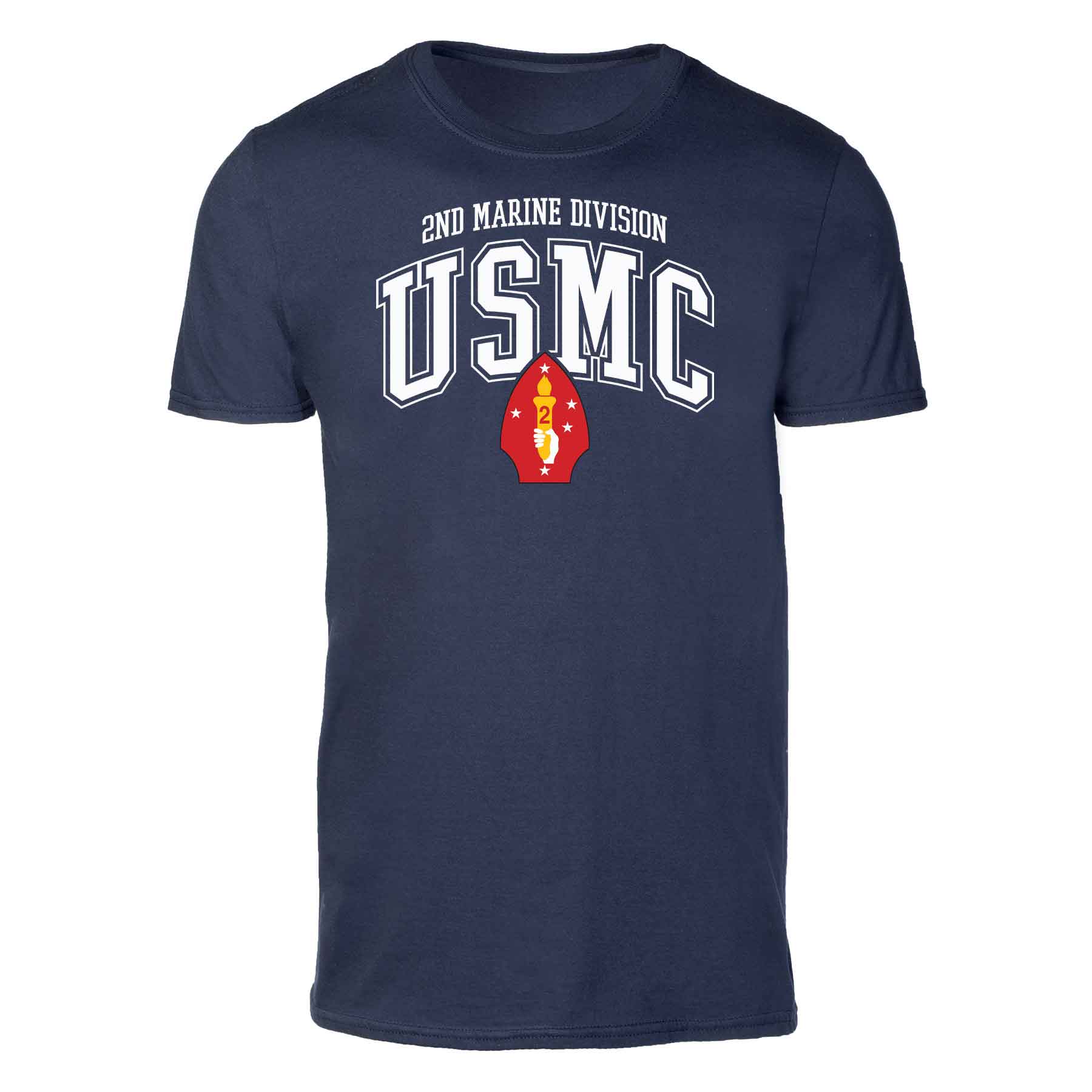 2nd Marine Division Arched Patch Graphic T-shirt - Image 10