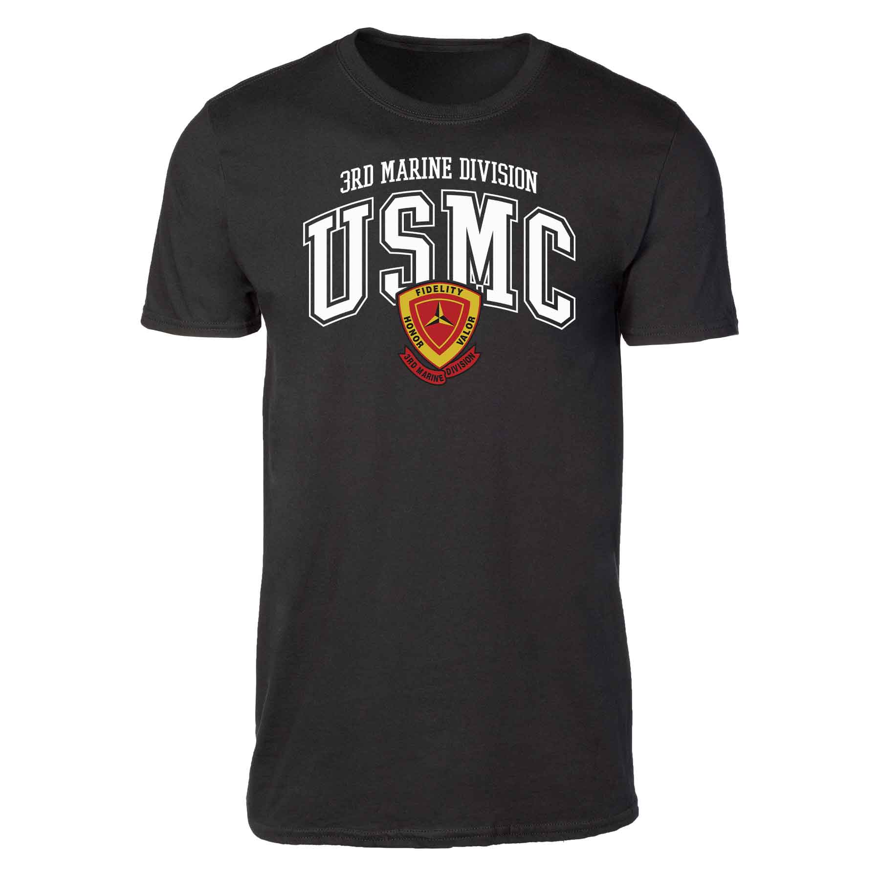 3rd Marine Division Arched Patch Graphic T-shirt - Image 10