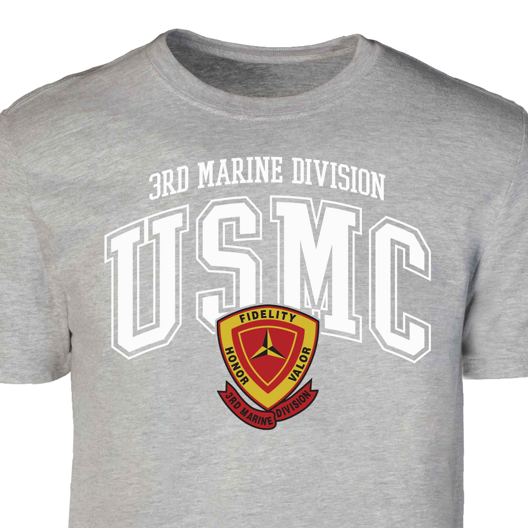 3rd Marine Division Arched Patch Graphic T-shirt - Image 2