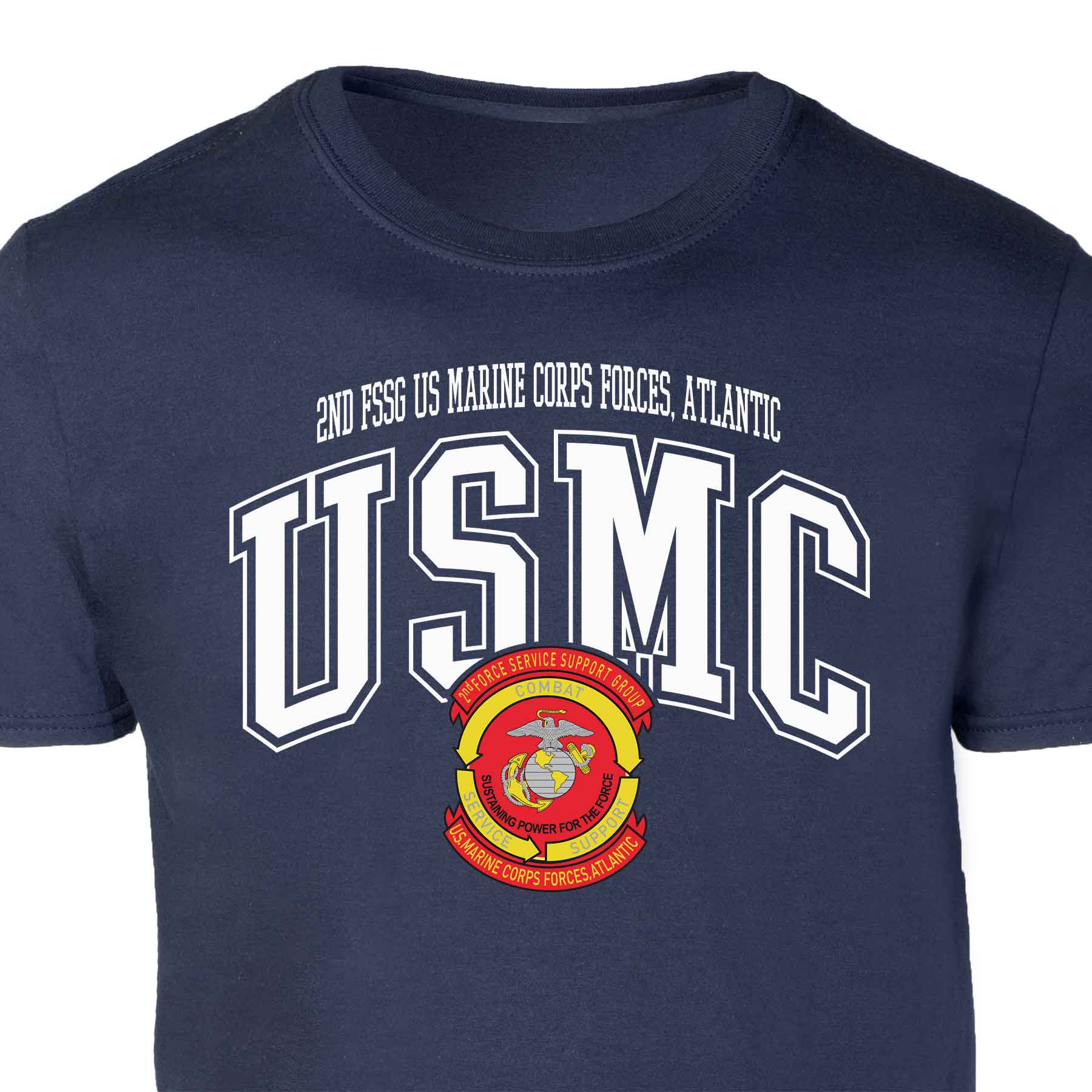 2nd FSSG US Marine Corps Arched Patch Graphic T-shirt - Image 5