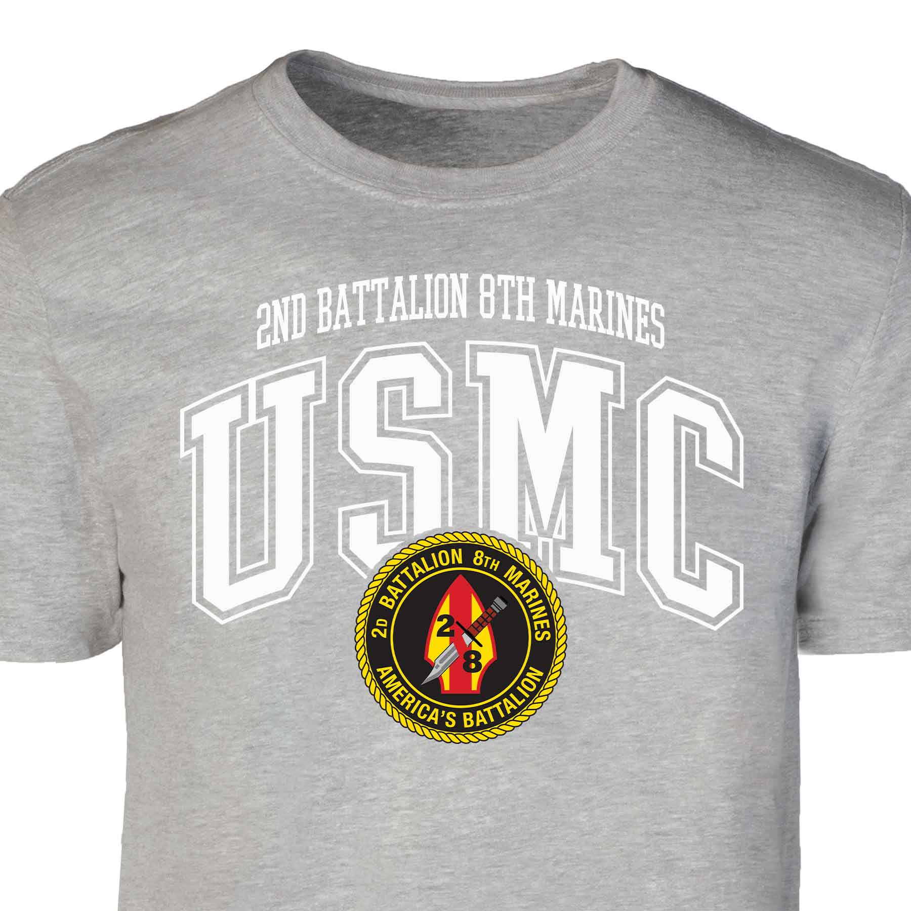 2nd Battalion 8th Marines Arched Patch Graphic T-shirt - Image 4