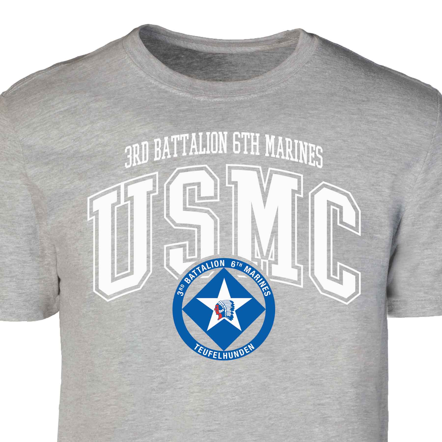 3rd Battalion 6th Marines Arched Patch Graphic T-shirt - Image 2