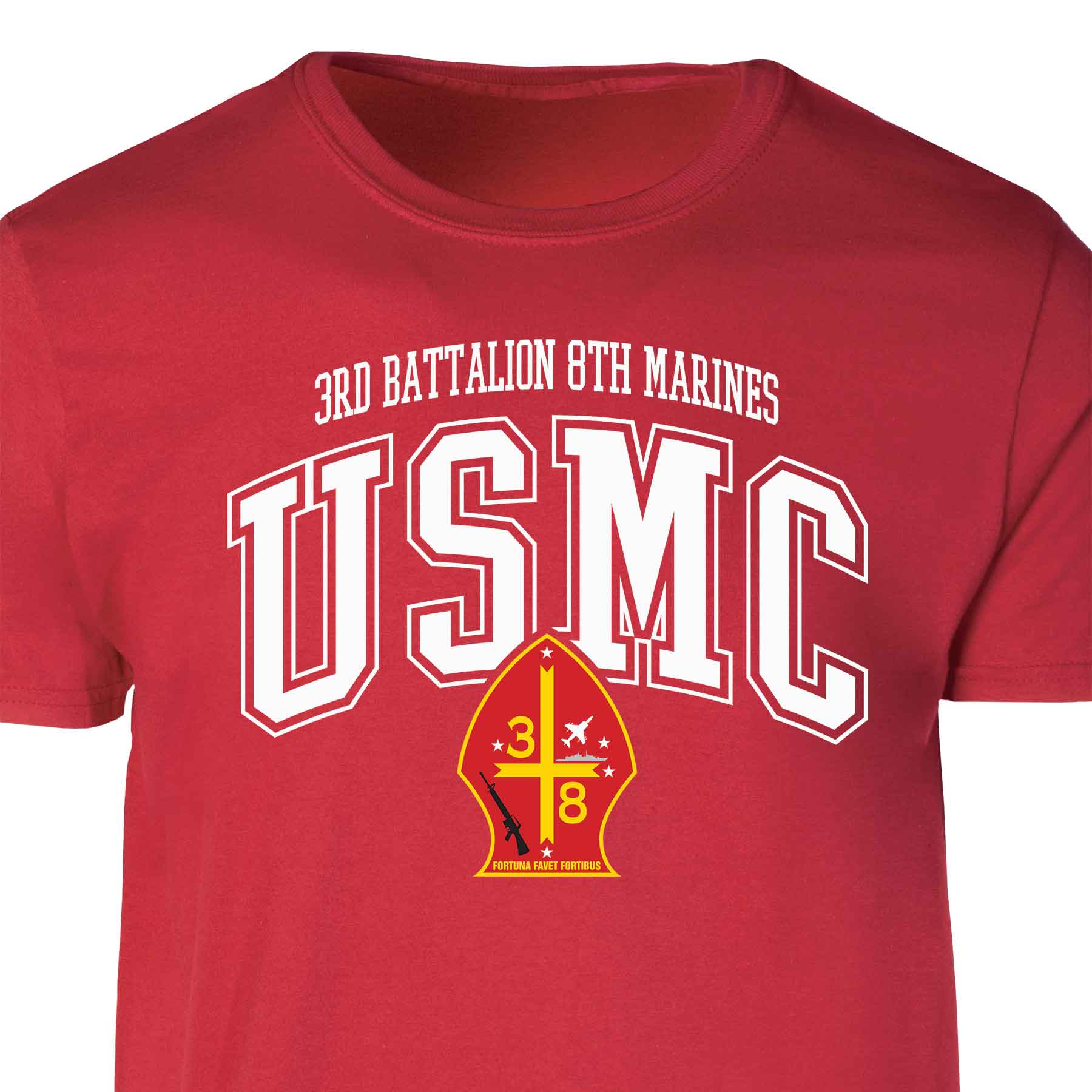 3rd Battalion 8th Marines Arched Patch Graphic T-shirt - Image 2