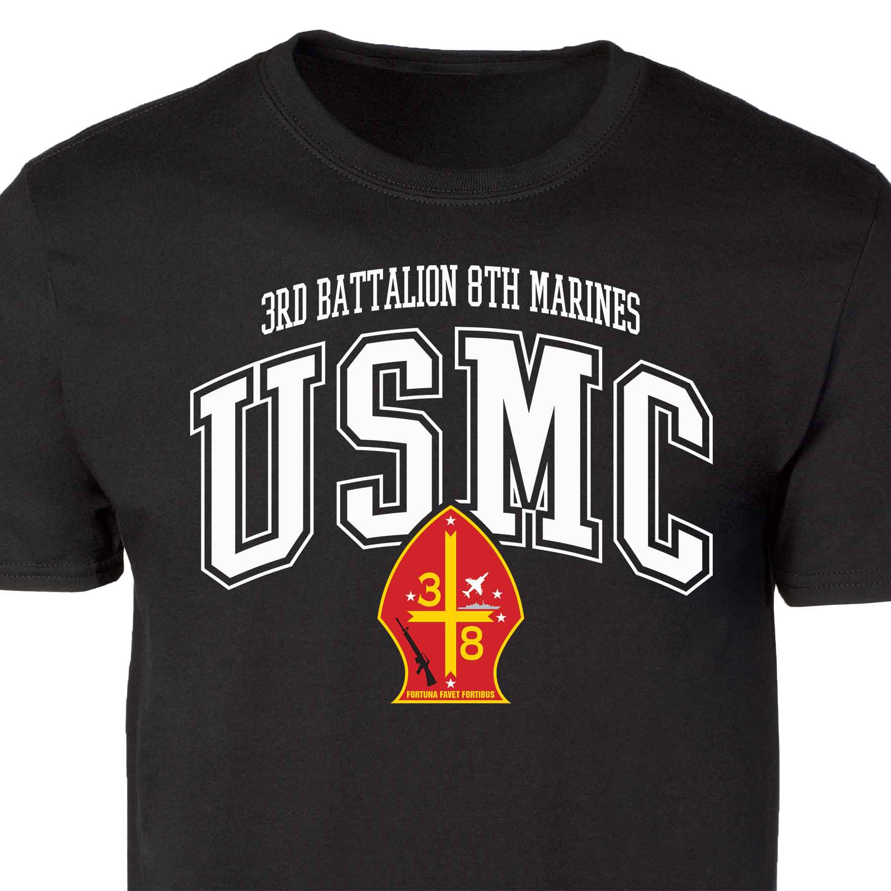 3rd Battalion 8th Marines Arched Patch Graphic T-shirt - Image 3