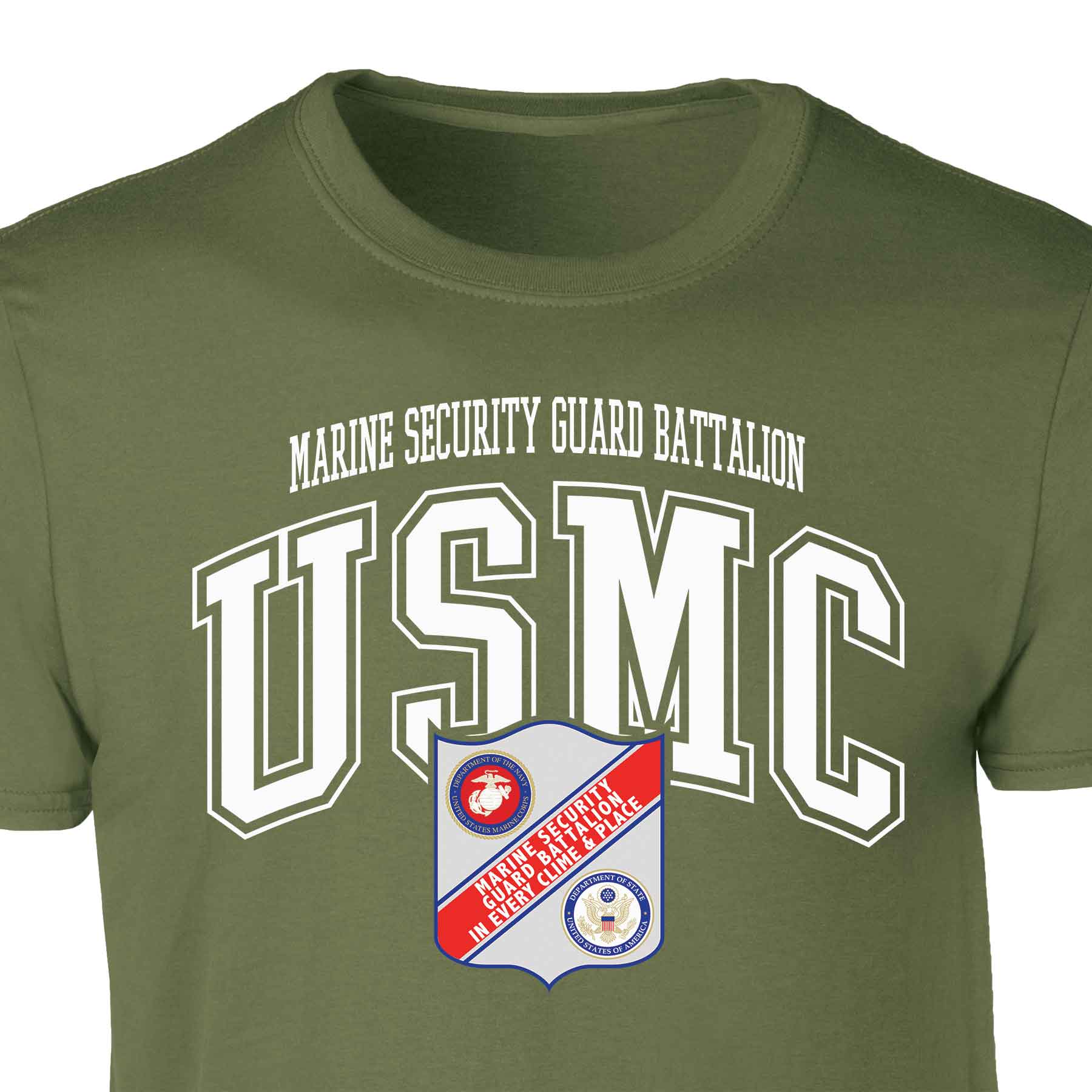 Marine Security Guard Arched Patch Graphic T-shirt - Image 2