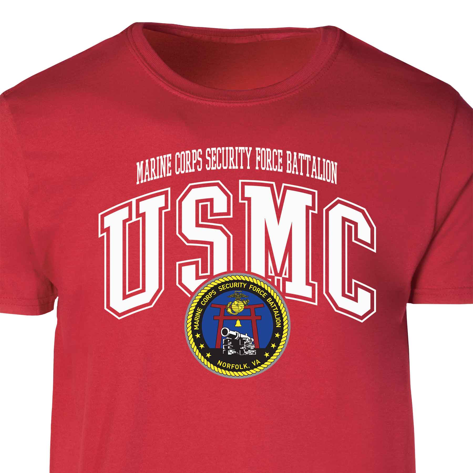 Marine Corps Security Force Arched Patch Graphic T-shirt - Image 2