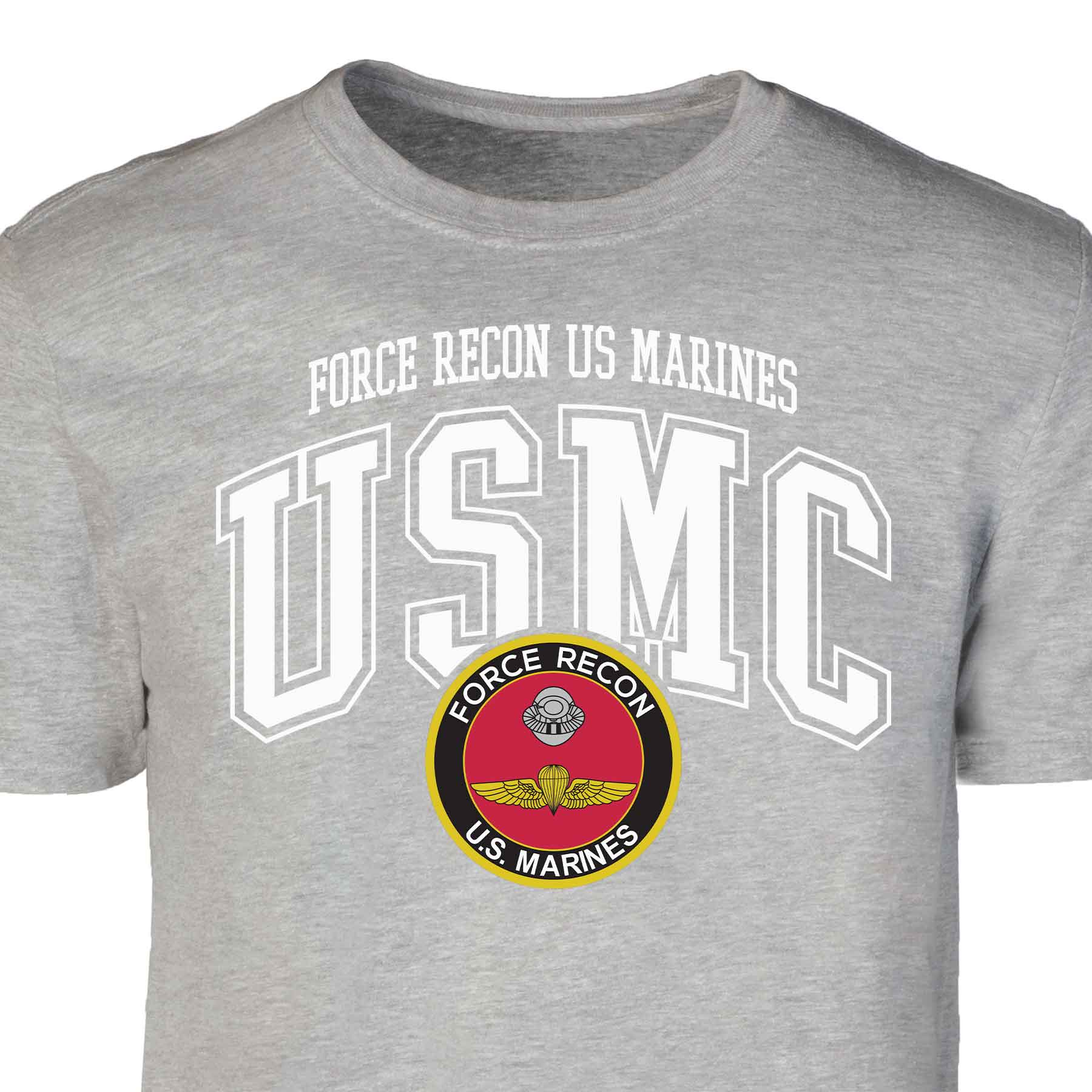 Force Recon US Marines Arched Patch Graphic T-shirt - Image 2
