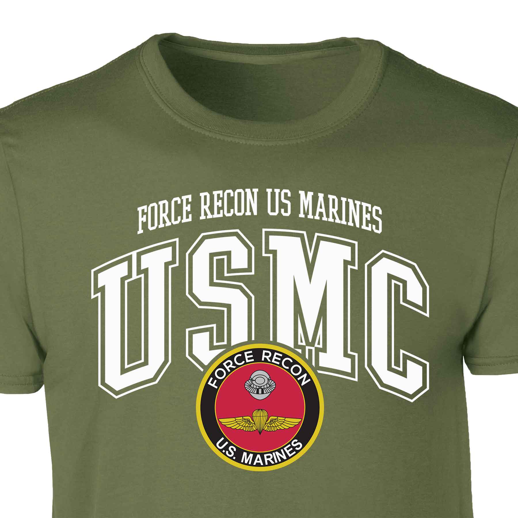 Force Recon US Marines Arched Patch Graphic T-shirt - Image 4